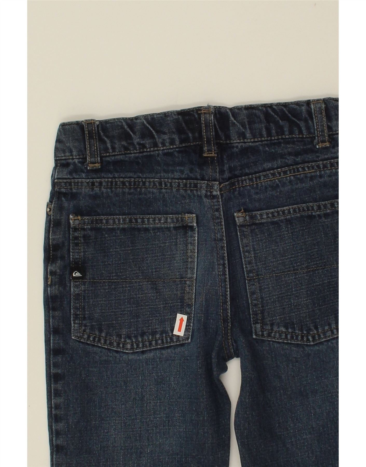 QUIKSILVER Boys Straight Jeans 6-7 Years W22 L21 Navy Blue Cotton Vintage Quiksilver and Second-Hand Quiksilver from Messina Hembry