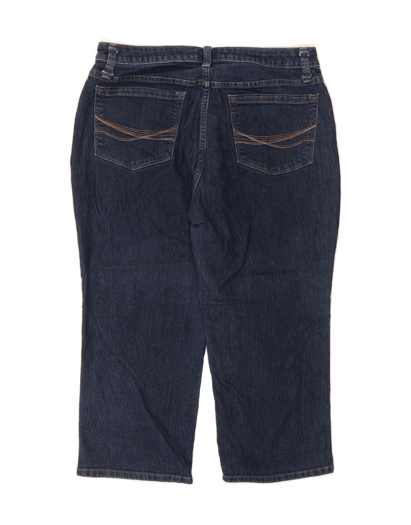 LEE Womens Riders Mid Rise Capri Jeans W30 L20 Navy Blue Vintage Lee and Second-Hand Lee from Messina Hembry
