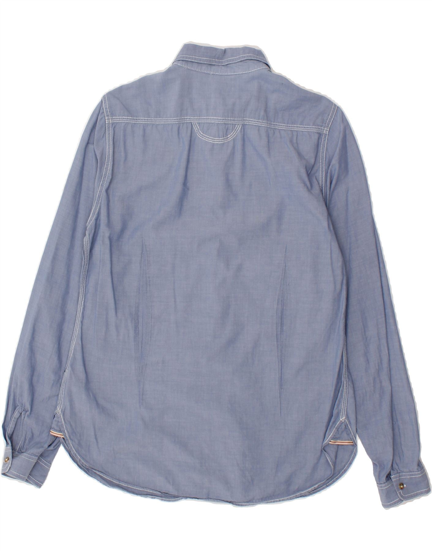 MASSIMO DUTTI Womens Shirt EU 42 Large Blue Cotton Vintage Massimo Dutti and Second-Hand Massimo Dutti from Messina Hembry
