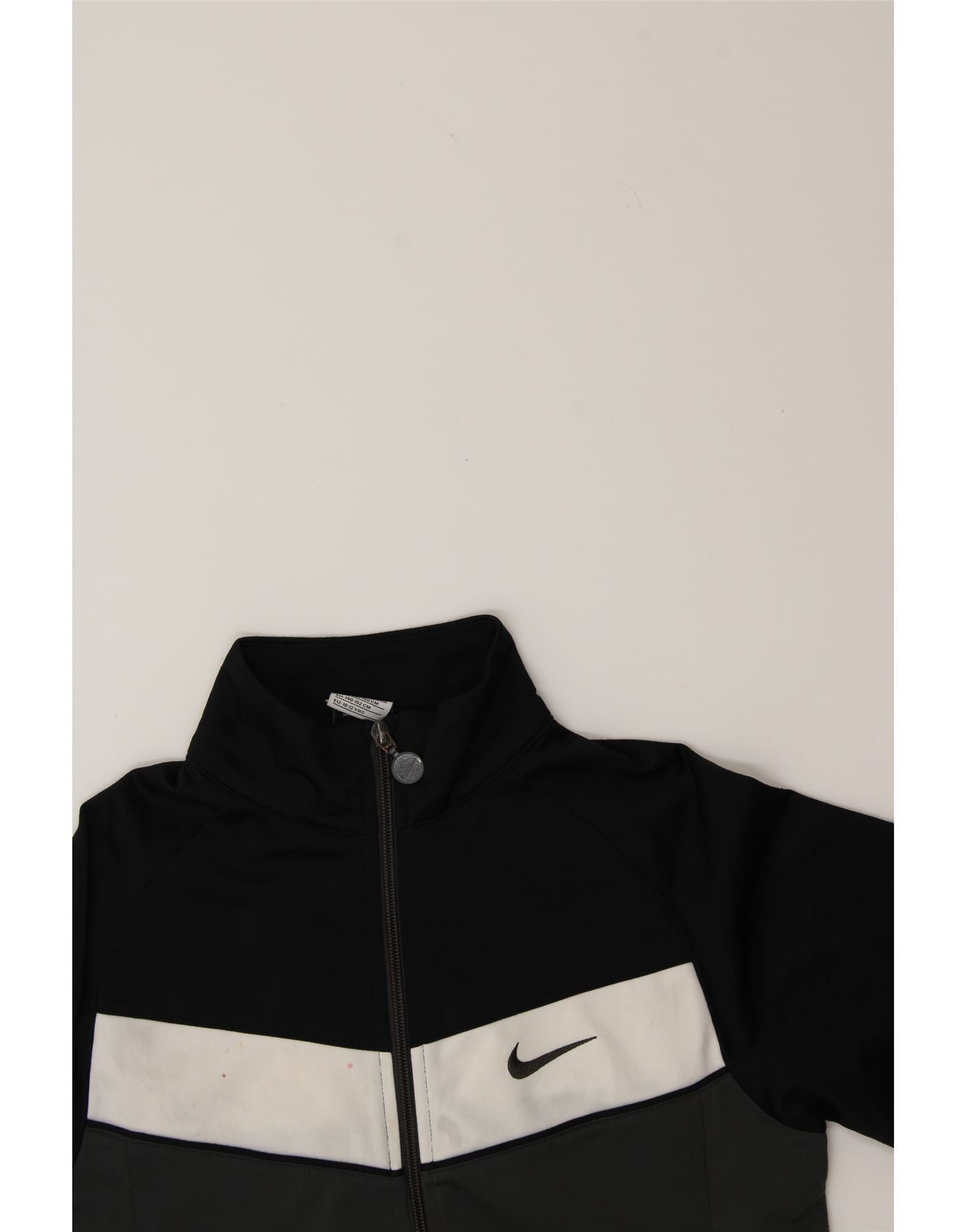 NIKE Boys Tracksuit Top Jacket 10-11 Years Medium Black Colourblock Vintage Nike and Second-Hand Nike from Messina Hembry
