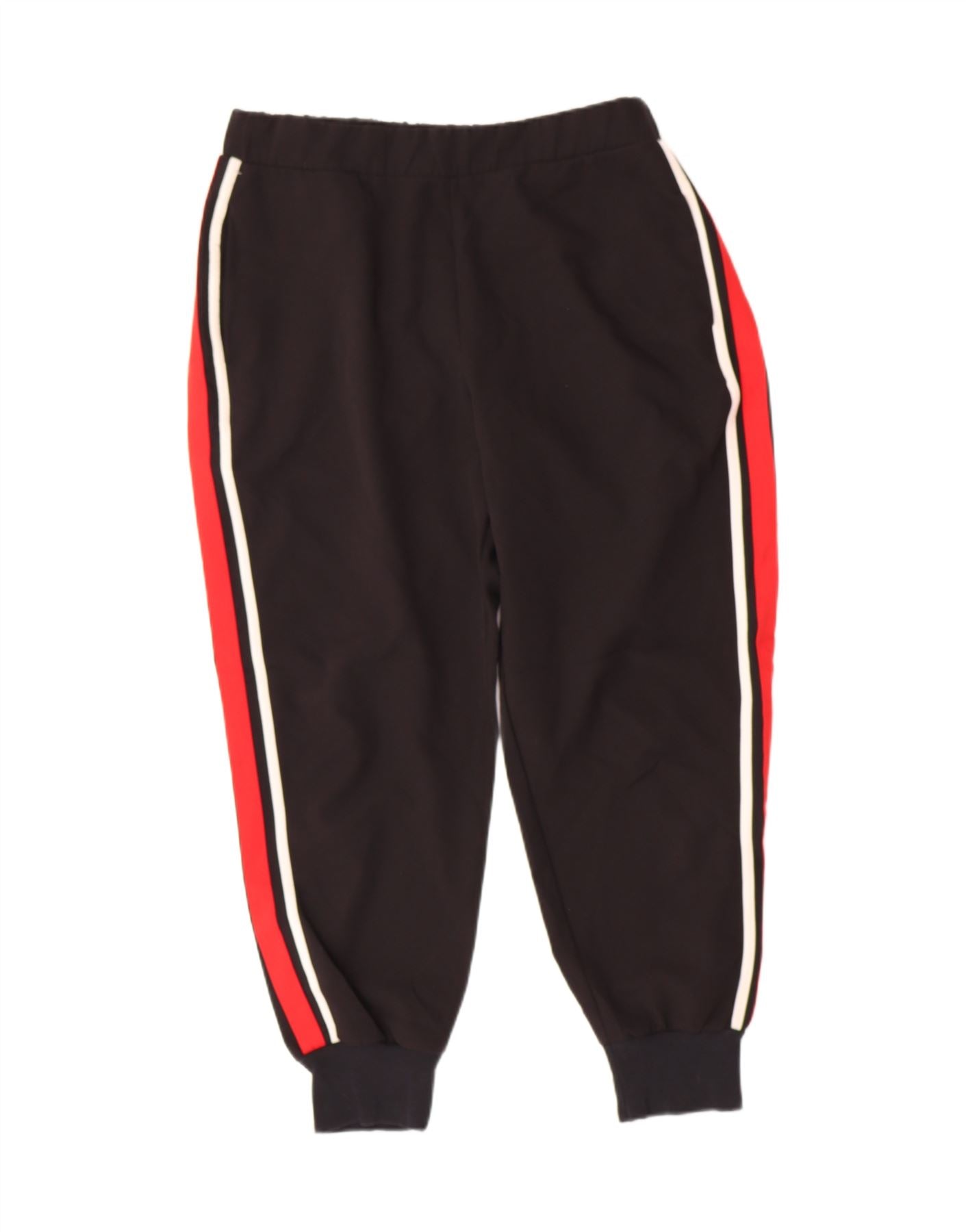 ZARA Womens Tracksuit Trousers Joggers UK 14 Large  Black Colourblock Vintage Zara and Second-Hand Zara from Messina Hembry