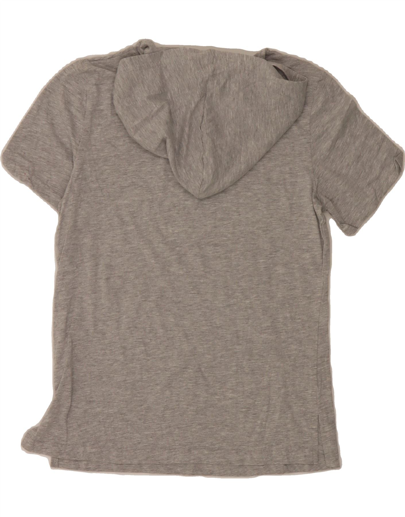 CHAMPION Girls Graphic Short Sleeve Hoodie Jumper 13-14 Years XL Grey Vintage Champion and Second-Hand Champion from Messina Hembry