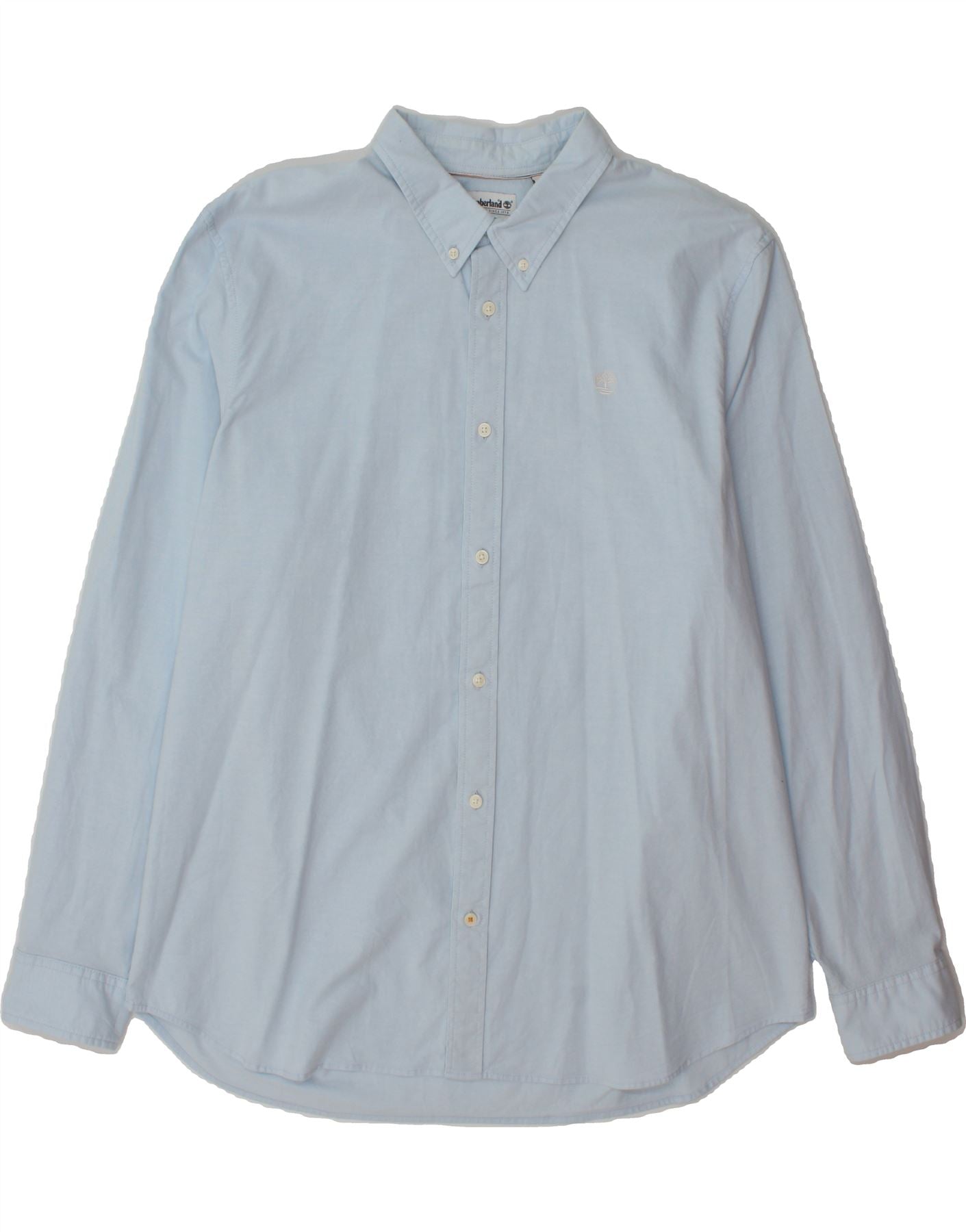 TIMBERLAND Mens Slim Fit Shirt 2XL Blue Vintage Timberland and Second-Hand Timberland from Messina Hembry