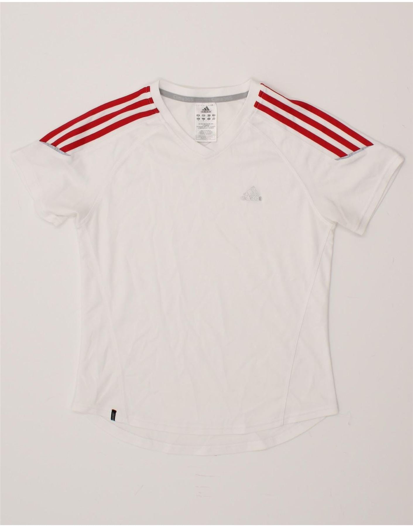 ADIDAS Womens Clima 365 T-Shirt Top UK 12 Medium  White Polyester Vintage Adidas and Second-Hand Adidas from Messina Hembry