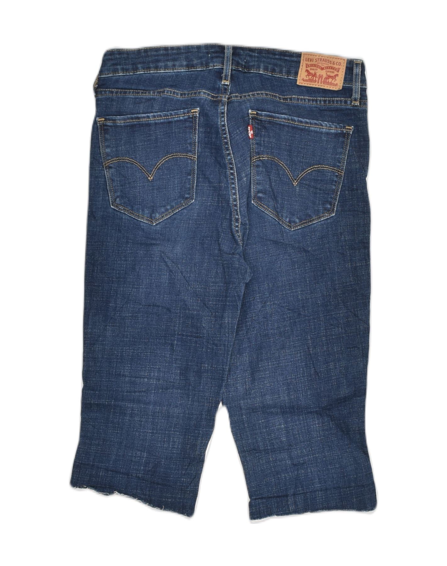 LEVI'S Womens 725 High Rise Capri Jeans W30 L14  Navy Blue Cotton | Vintage Levi's | Thrift | Second-Hand Levi's | Used Clothing | Messina Hembry