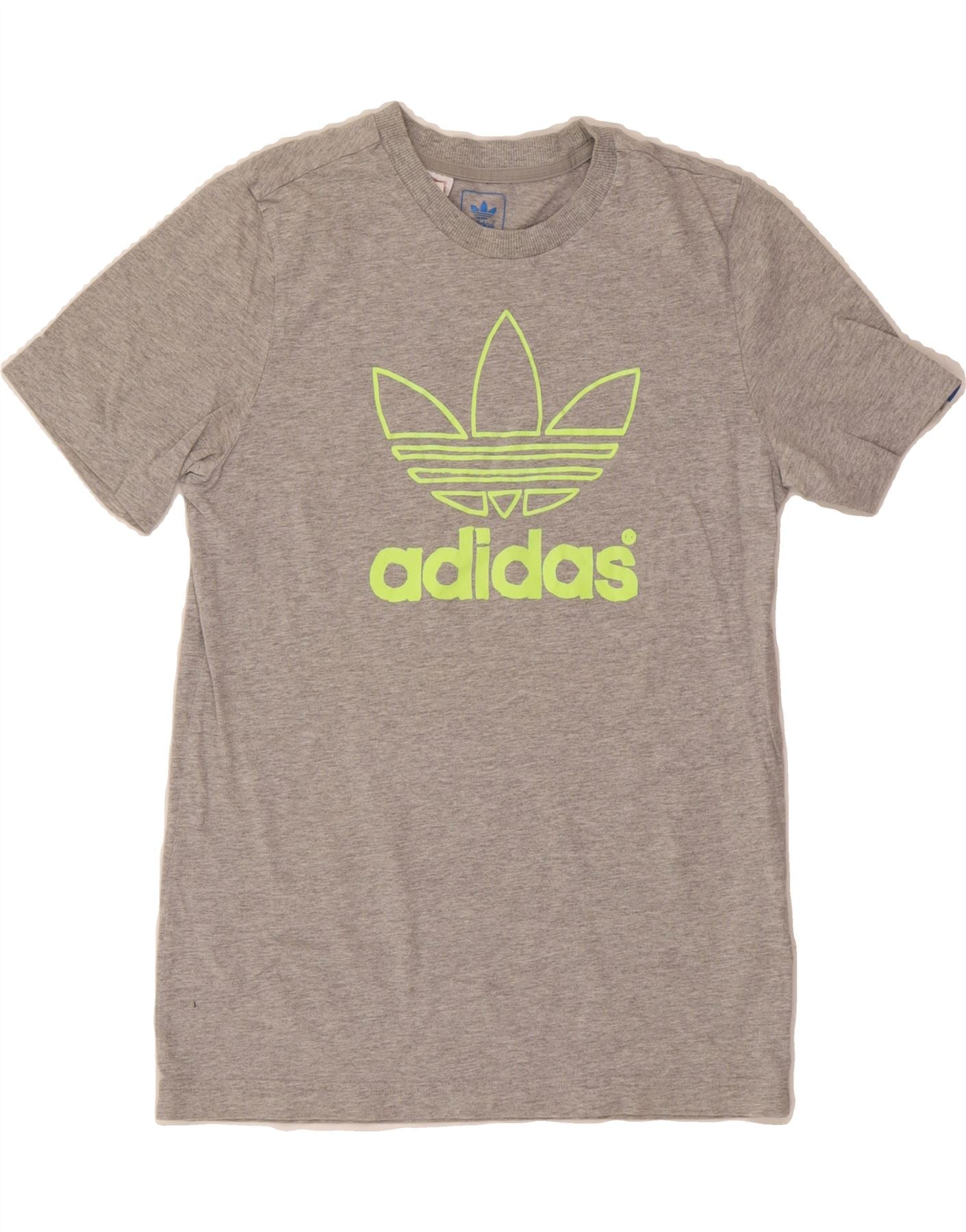 ADIDAS Boys Graphic T-Shirt Top 13-14 Years Grey Cotton Vintage Adidas and Second-Hand Adidas from Messina Hembry
