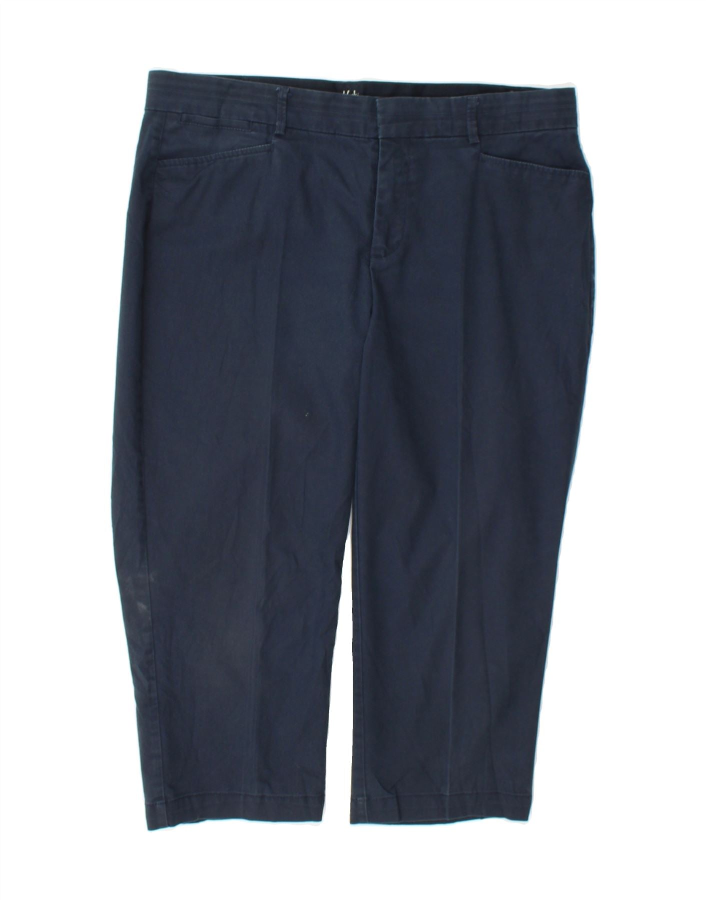 DOCKERS Womens Straight Capri Trousers US 10 Large W32 L20 Navy Blue Vintage Dockers and Second-Hand Dockers from Messina Hembry