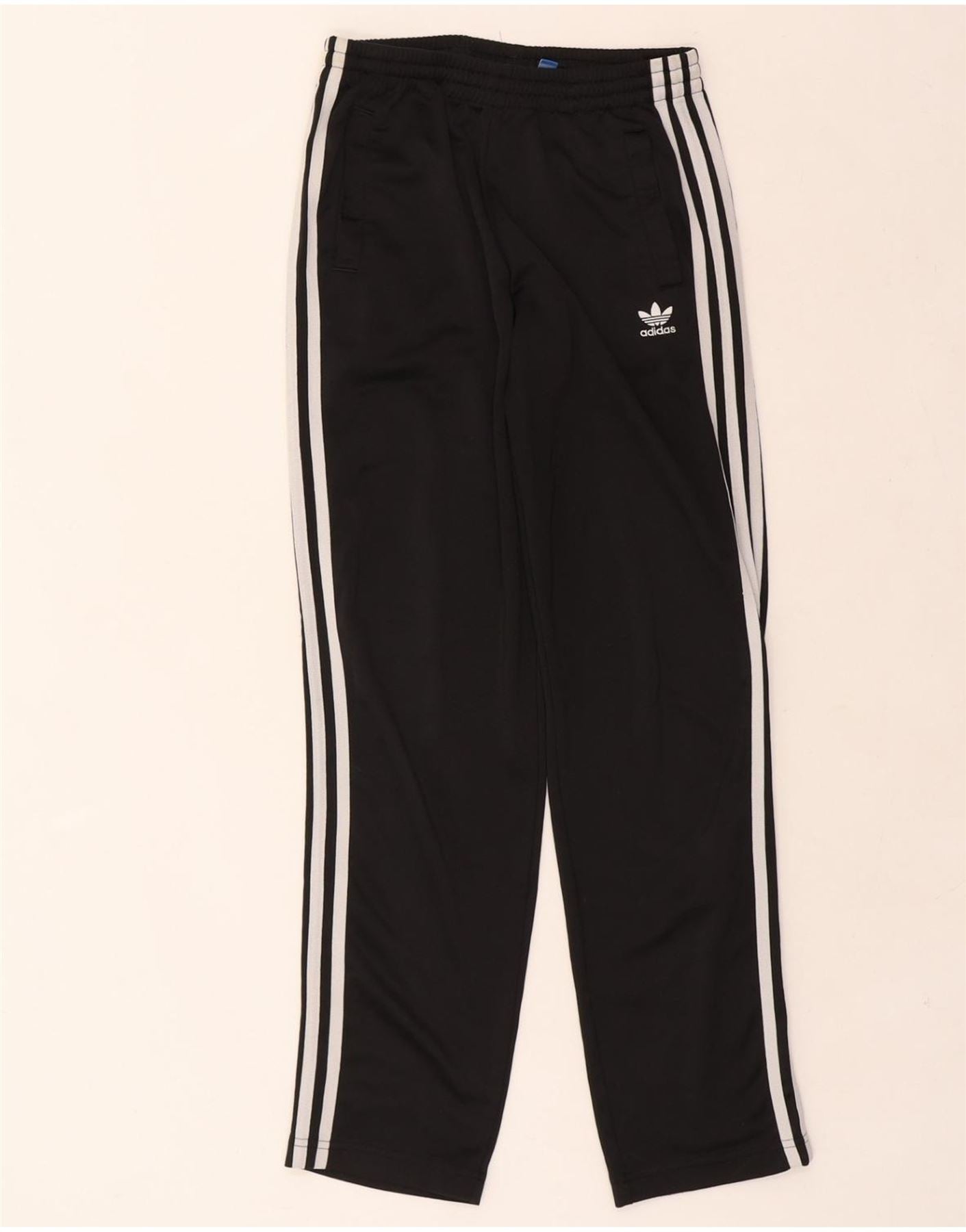 ADIDAS Boys Tracksuit Trousers 13-14 Years  Black Polyester Vintage Adidas and Second-Hand Adidas from Messina Hembry