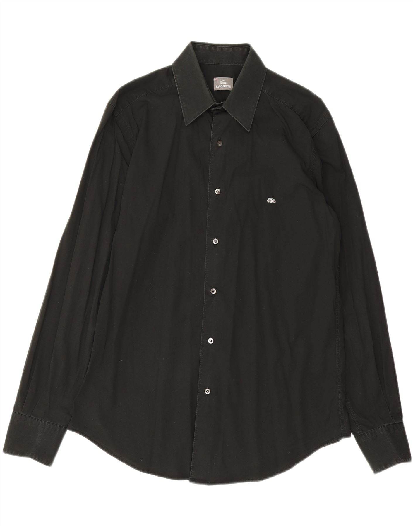 LACOSTE Mens Shirt Size 41 Medium Black Cotton Vintage Lacoste and Second-Hand Lacoste from Messina Hembry