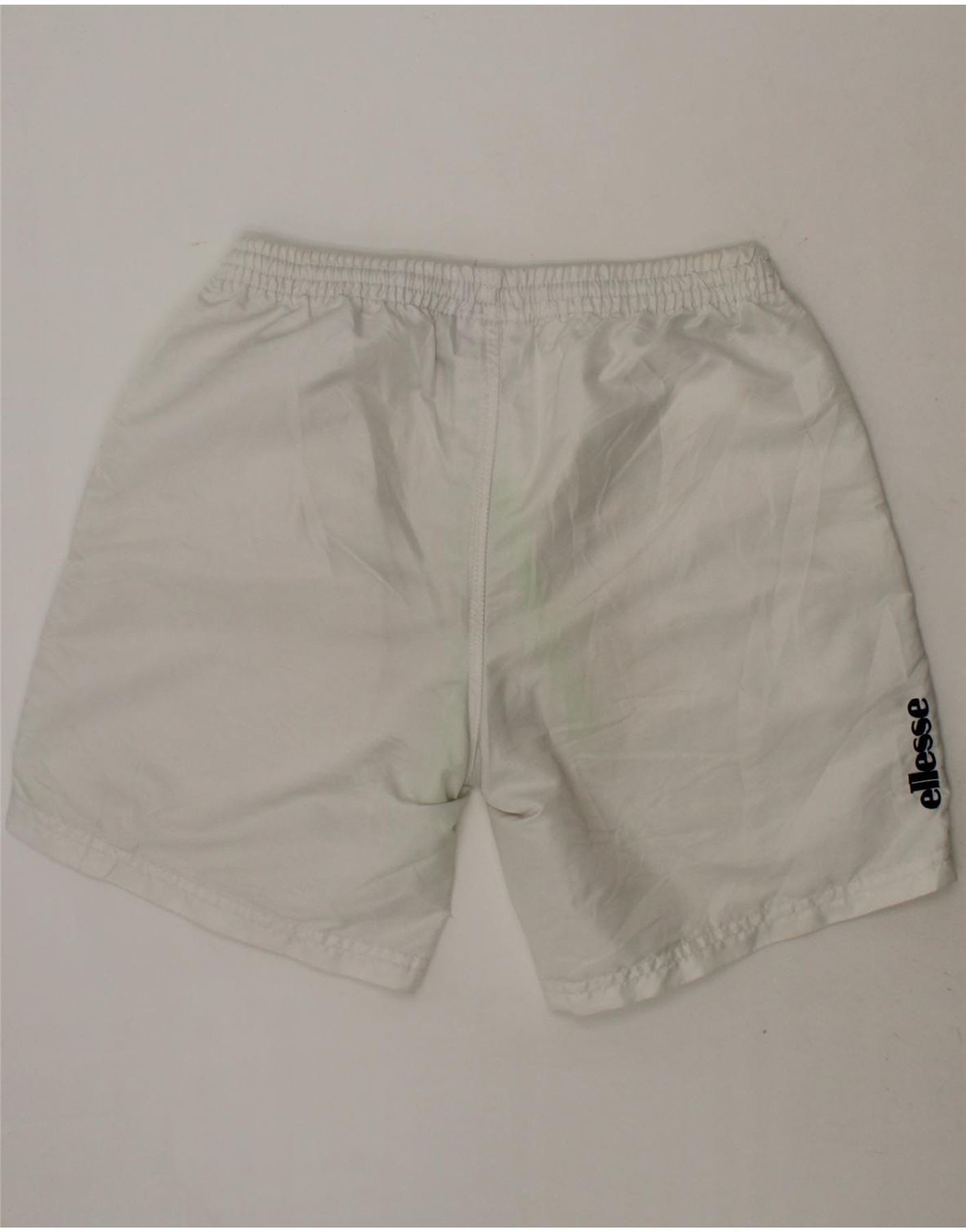 ELLESSE Boys Sport Shorts 9-10 Years Off White Polyester Vintage Ellesse and Second-Hand Ellesse from Messina Hembry