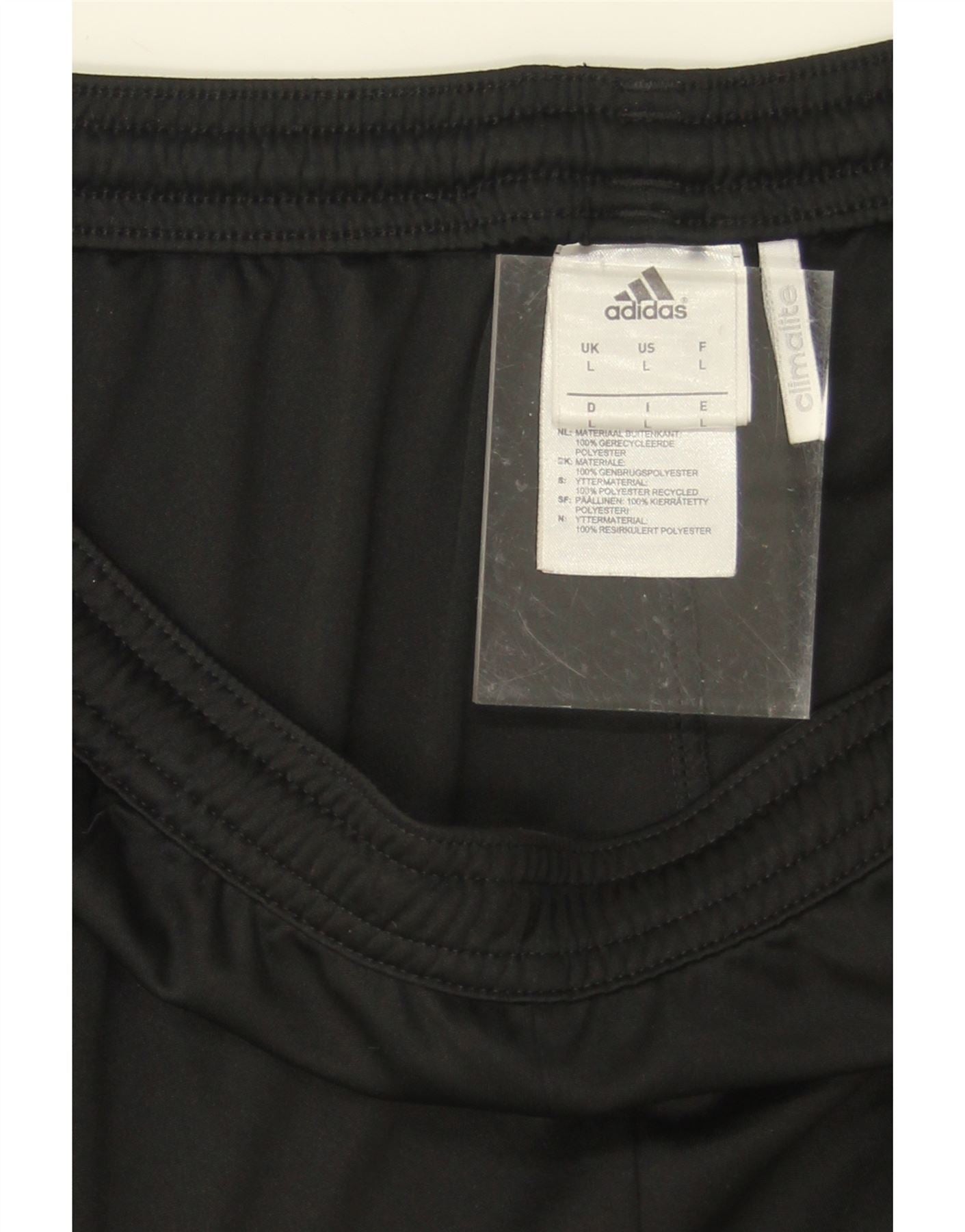 ADIDAS Mens Climalite Sport Shorts Large Black Colourblock Polyester Vintage Adidas and Second-Hand Adidas from Messina Hembry