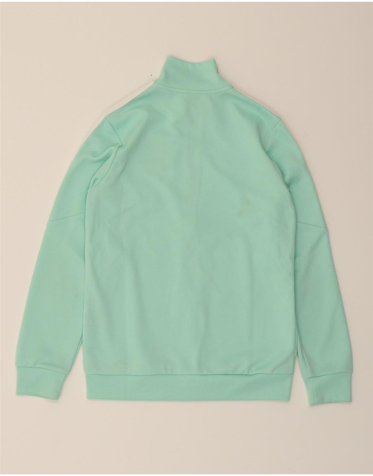 ADIDAS Boys Tracksuit Top Jacket 11-12 Years Turquoise Polyester Vintage Adidas and Second-Hand Adidas from Messina Hembry
