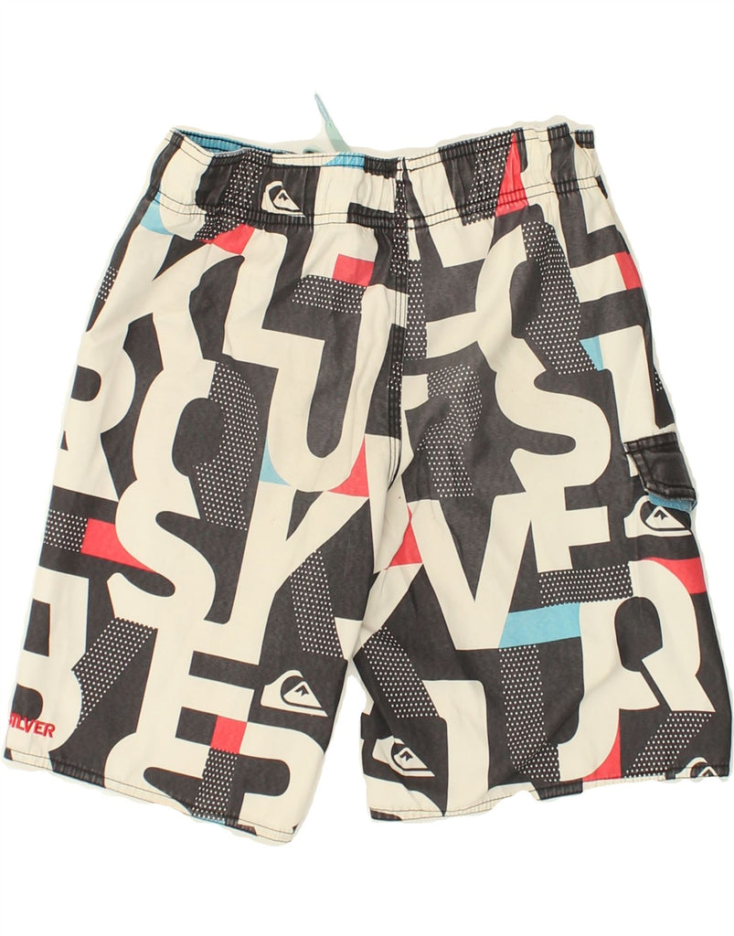 QUIKSILVER Boys Graphic Swimming Shorts 9-10 Years Multicoloured Geometric | Vintage Quiksilver | Thrift | Second-Hand Quiksilver | Used Clothing | Messina Hembry 