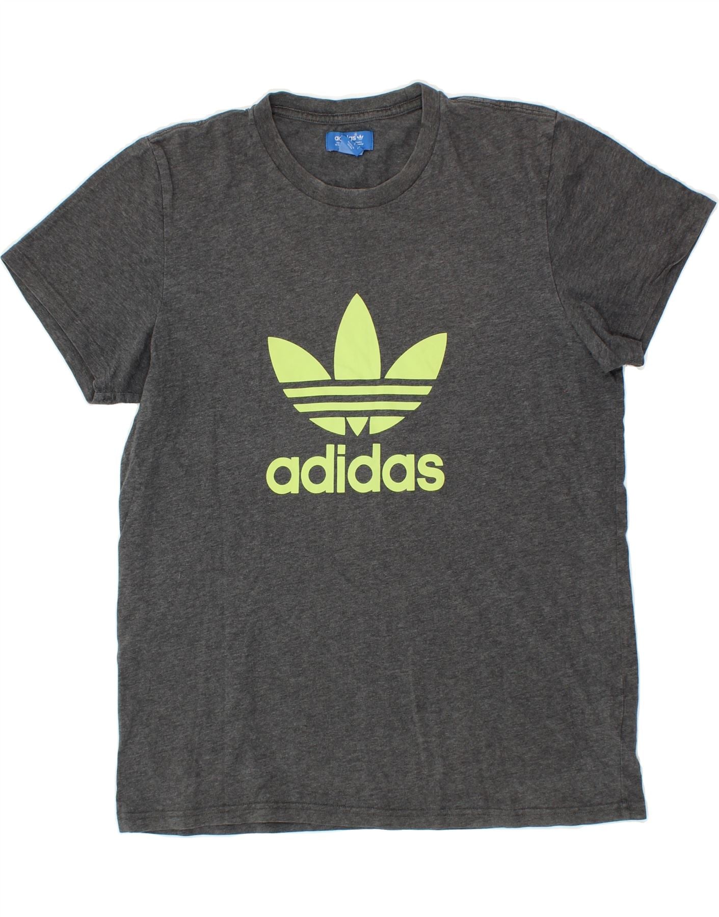 ADIDAS Mens Graphic T-Shirt Top Large Grey Cotton Vintage Adidas and Second-Hand Adidas from Messina Hembry