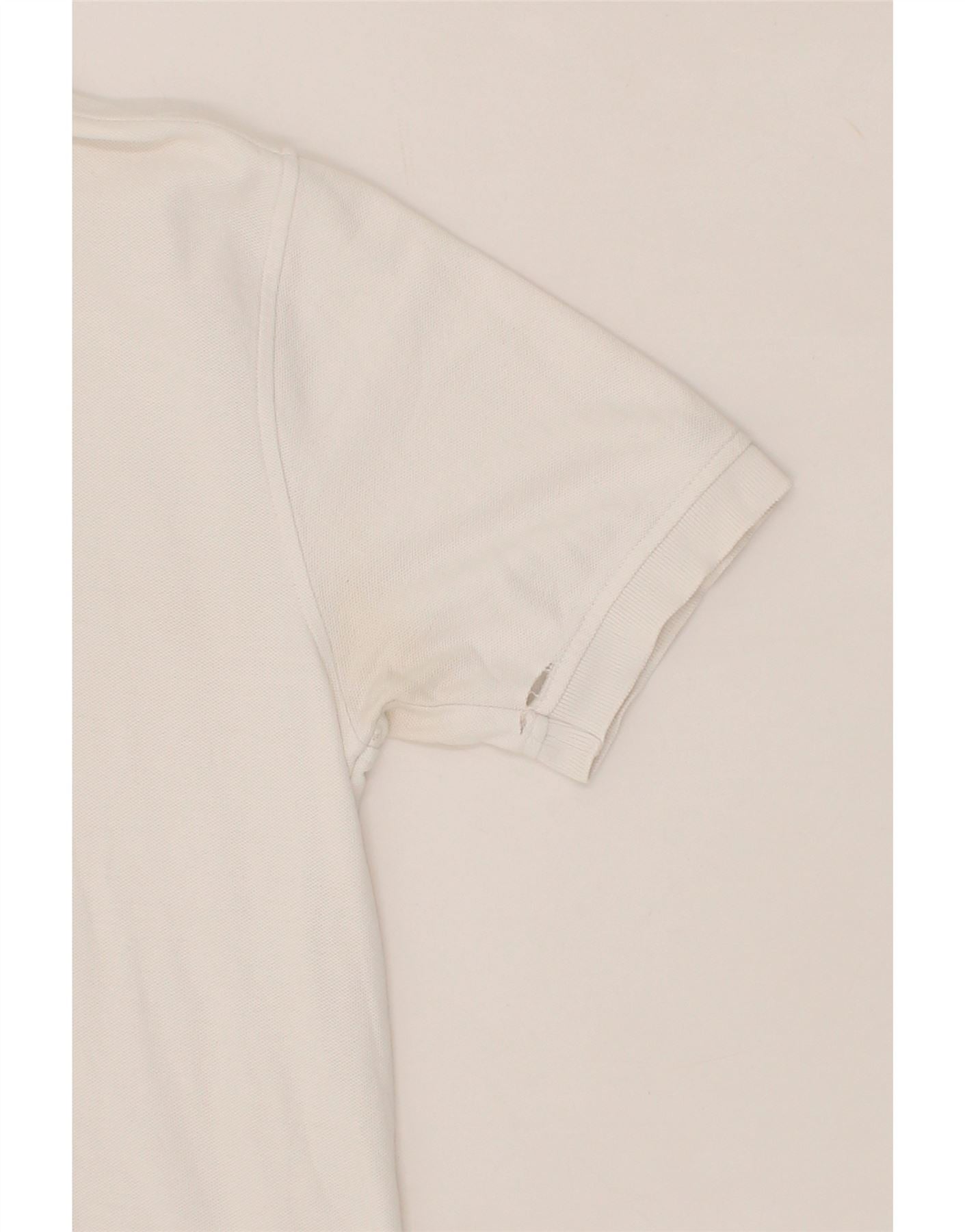 TOMMY HILFIGER Mens Polo Shirt Small White Cotton Vintage Tommy Hilfiger and Second-Hand Tommy Hilfiger from Messina Hembry
