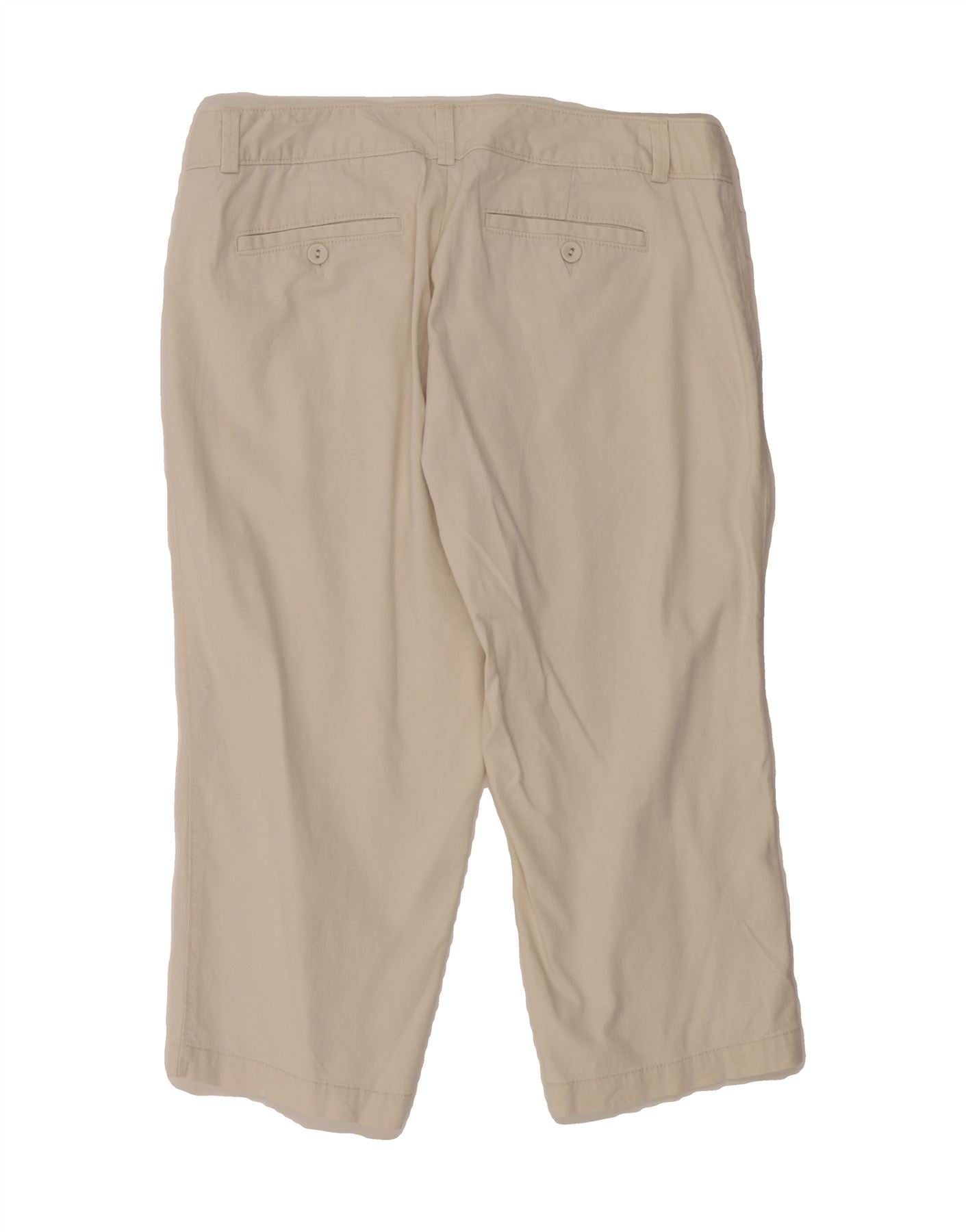 DOCKERS Womens Straight Capri Trousers UK 12 Medium W34 L20 Off White Vintage Dockers and Second-Hand Dockers from Messina Hembry
