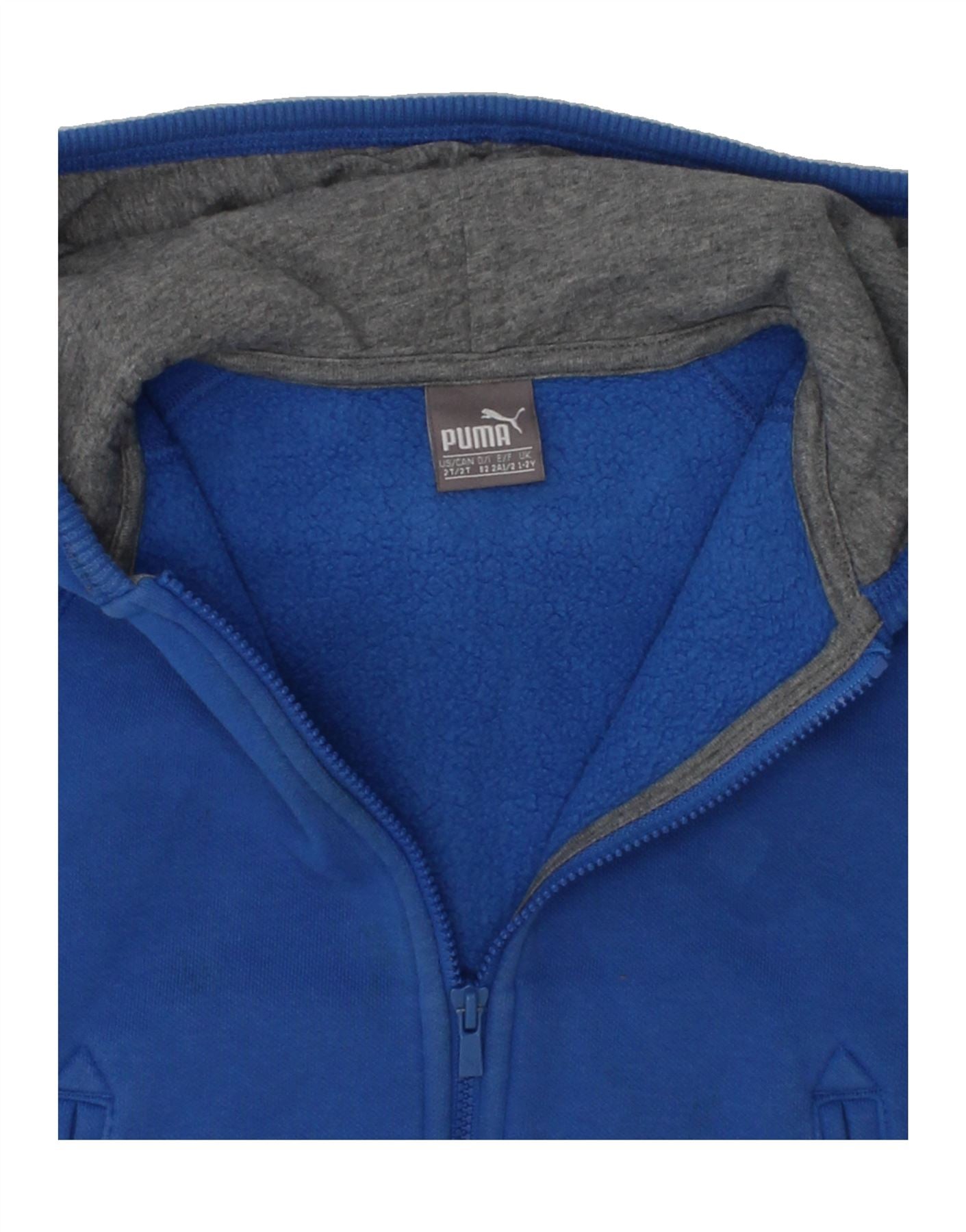 PUMA Baby Boys Zip Hoodie Sweater 18-24 Months Blue Cotton | Vintage Puma | Thrift | Second-Hand Puma | Used Clothing | Messina Hembry
