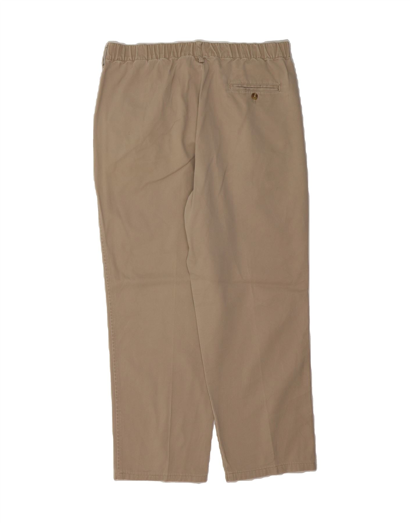 EDDIE BAUER Womens Petite Pegged Chino Trousers US 12 Large W32 L27 Beige Vintage Eddie Bauer and Second-Hand Eddie Bauer from Messina Hembry