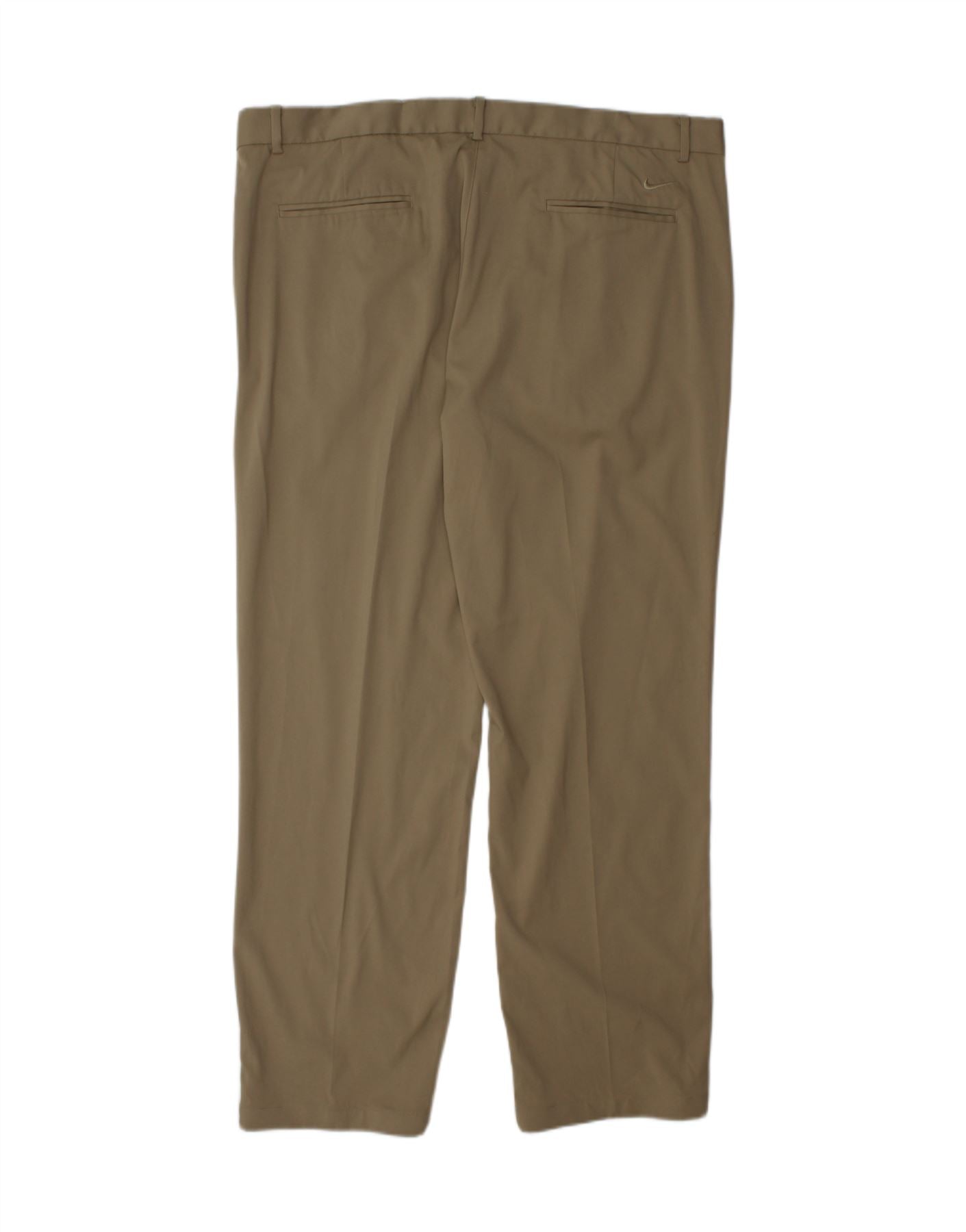 NIKE Mens Dri Fit Standard Fit Chino Trousers W40 L32 Beige Polyester Vintage Nike and Second-Hand Nike from Messina Hembry