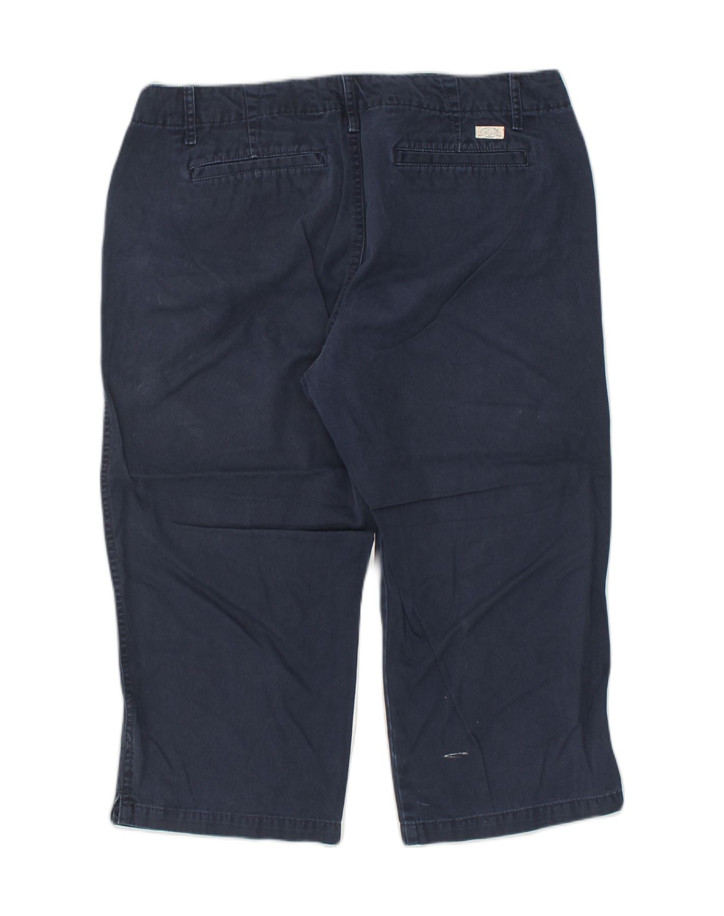 RALPH LAUREN Womens Straight Capri Trousers US 10 Large W33 L20 Navy Blue | Vintage Ralph Lauren | Thrift | Second-Hand Ralph Lauren | Used Clothing | Messina Hembry