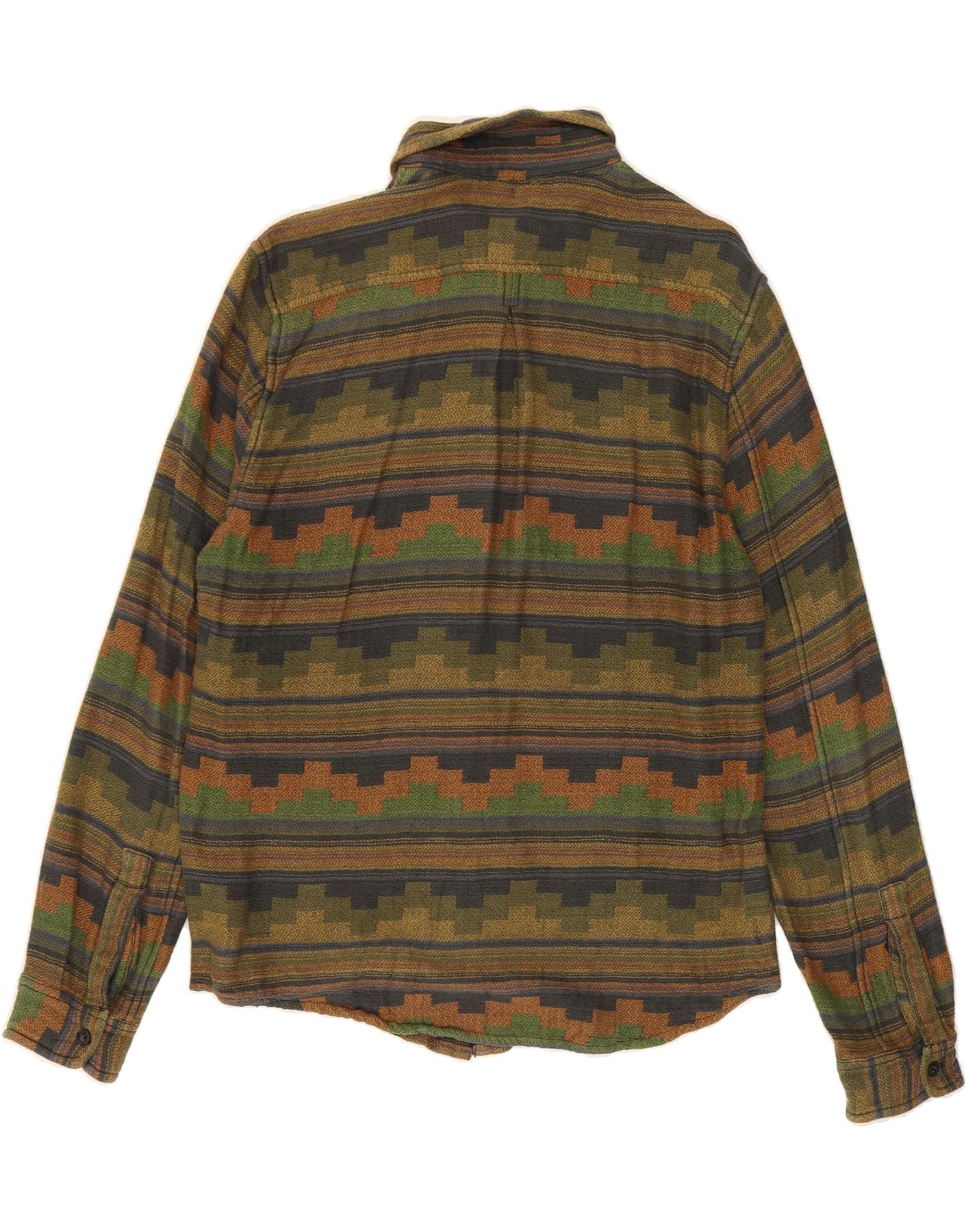URBAN OUTFITTERS Mens Flannel Shirt Large Multicoloured Geometric Cotton Vintage Urban Outfitters and Second-Hand Urban Outfitters from Messina Hembry