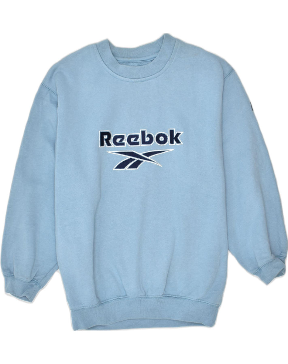 Baby blue reebok sweatshirt sale