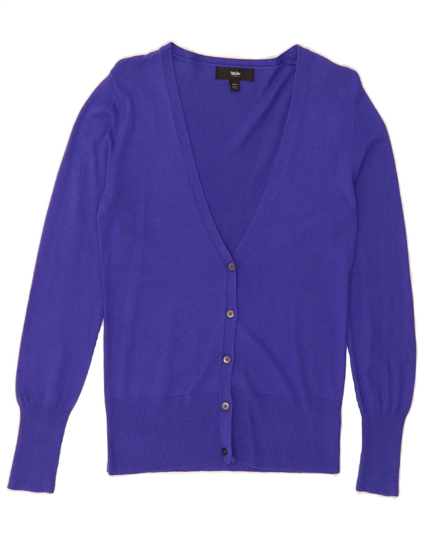 MOSSIMO Womens Cardigan Sweater UK 6 XS Blue Nylon Vintage Mossimo and Second-Hand Mossimo from Messina Hembry