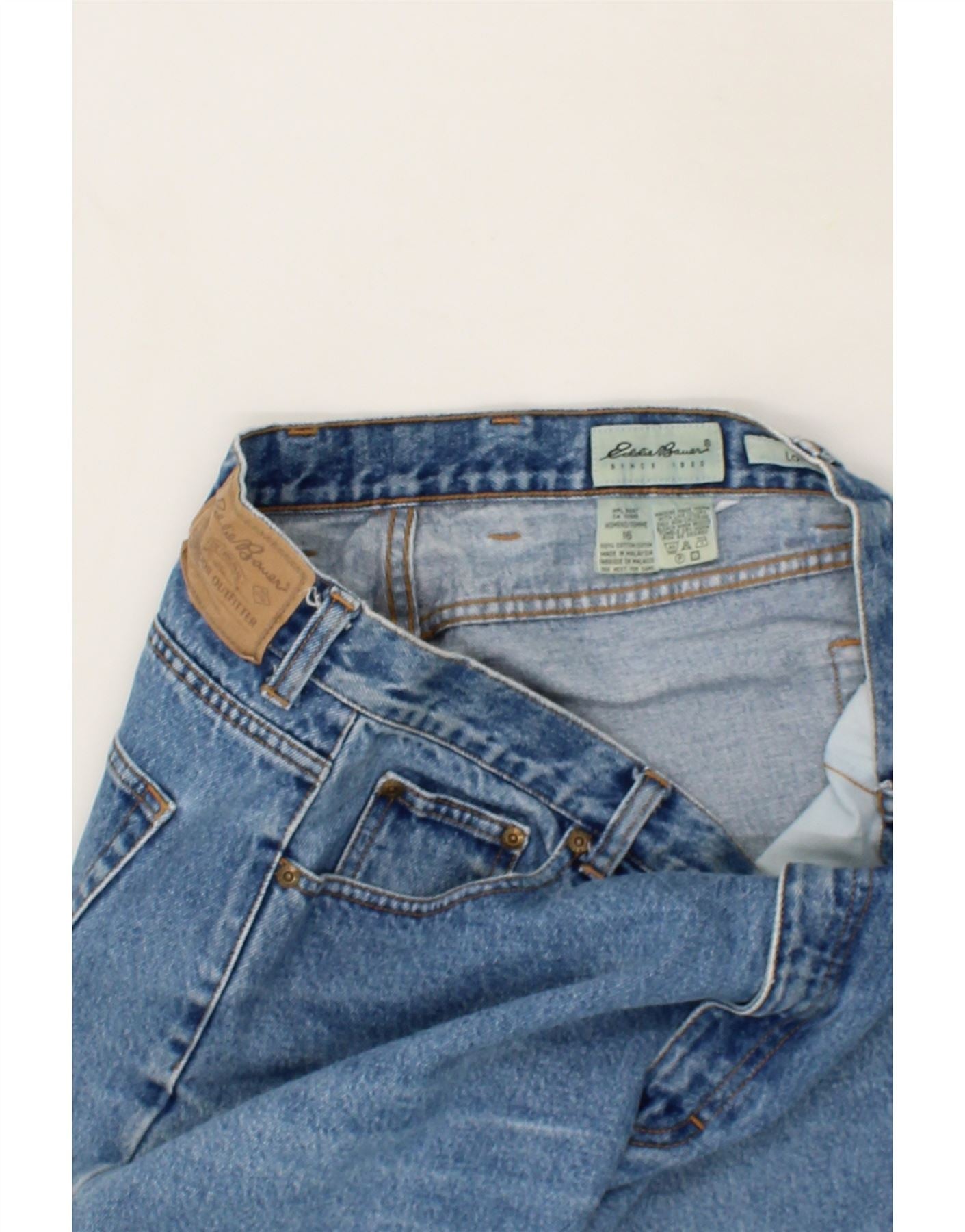 EDDIE BAUER Womens High Waist Tapered Jeans US 16 XL W32 L30 Blue Cotton Vintage Eddie Bauer and Second-Hand Eddie Bauer from Messina Hembry