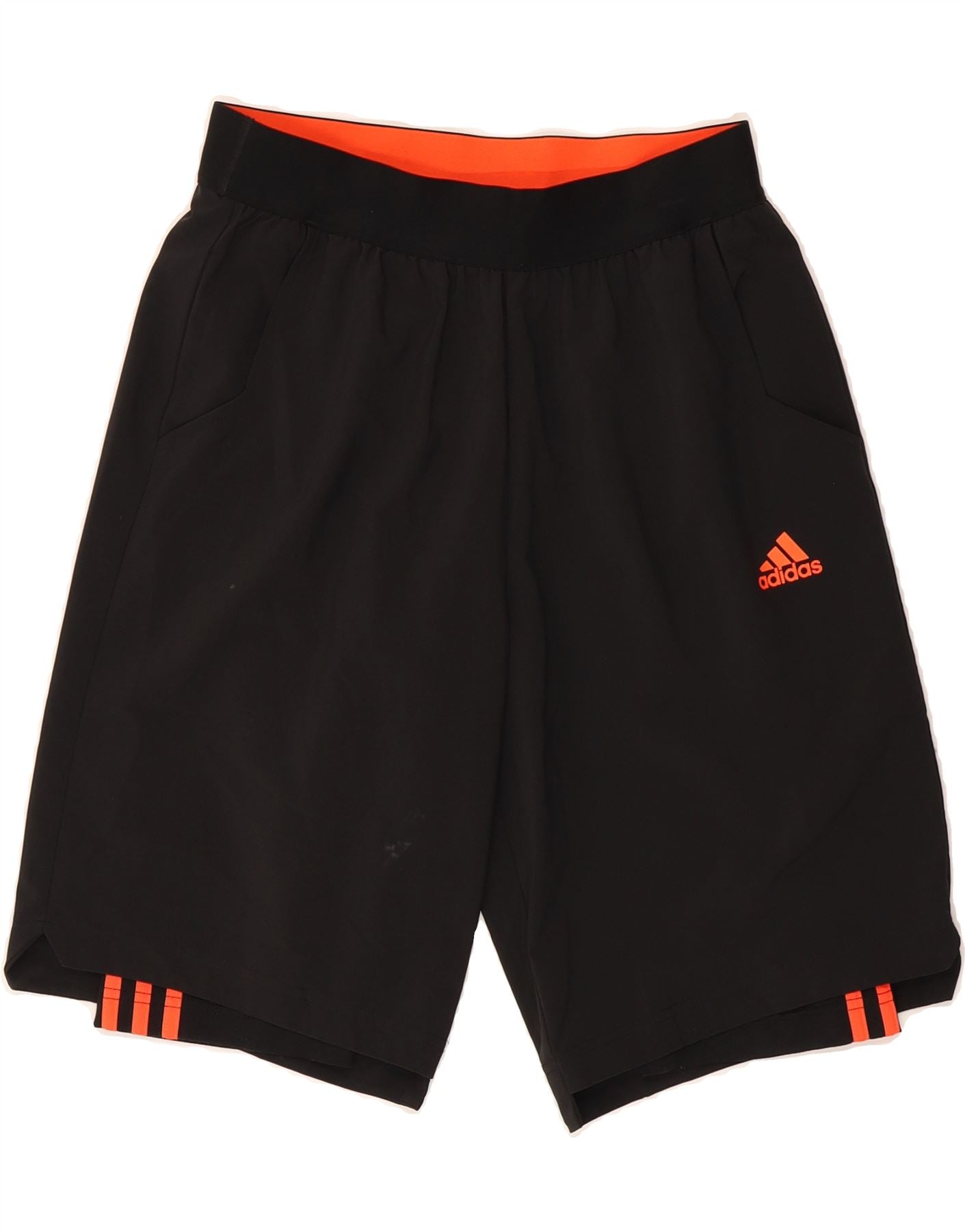 ADIDAS Boys Sport Shorts 15-16 Years XL Black Polyester Vintage Adidas and Second-Hand Adidas from Messina Hembry