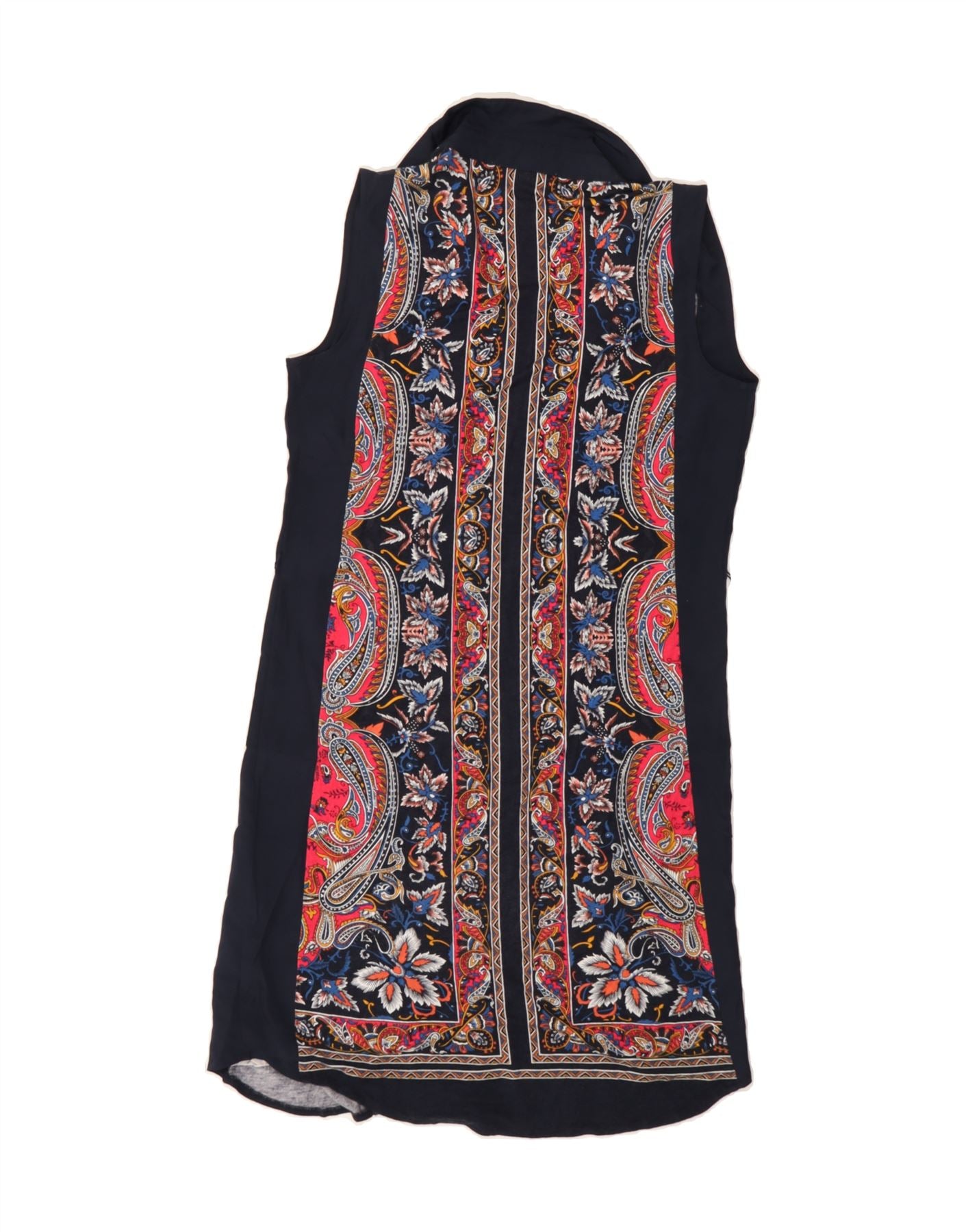 OASIS Womens Sleeveless Sheath Dress UK 6 XS Navy Blue Floral Viscose Vintage Oasis and Second-Hand Oasis from Messina Hembry