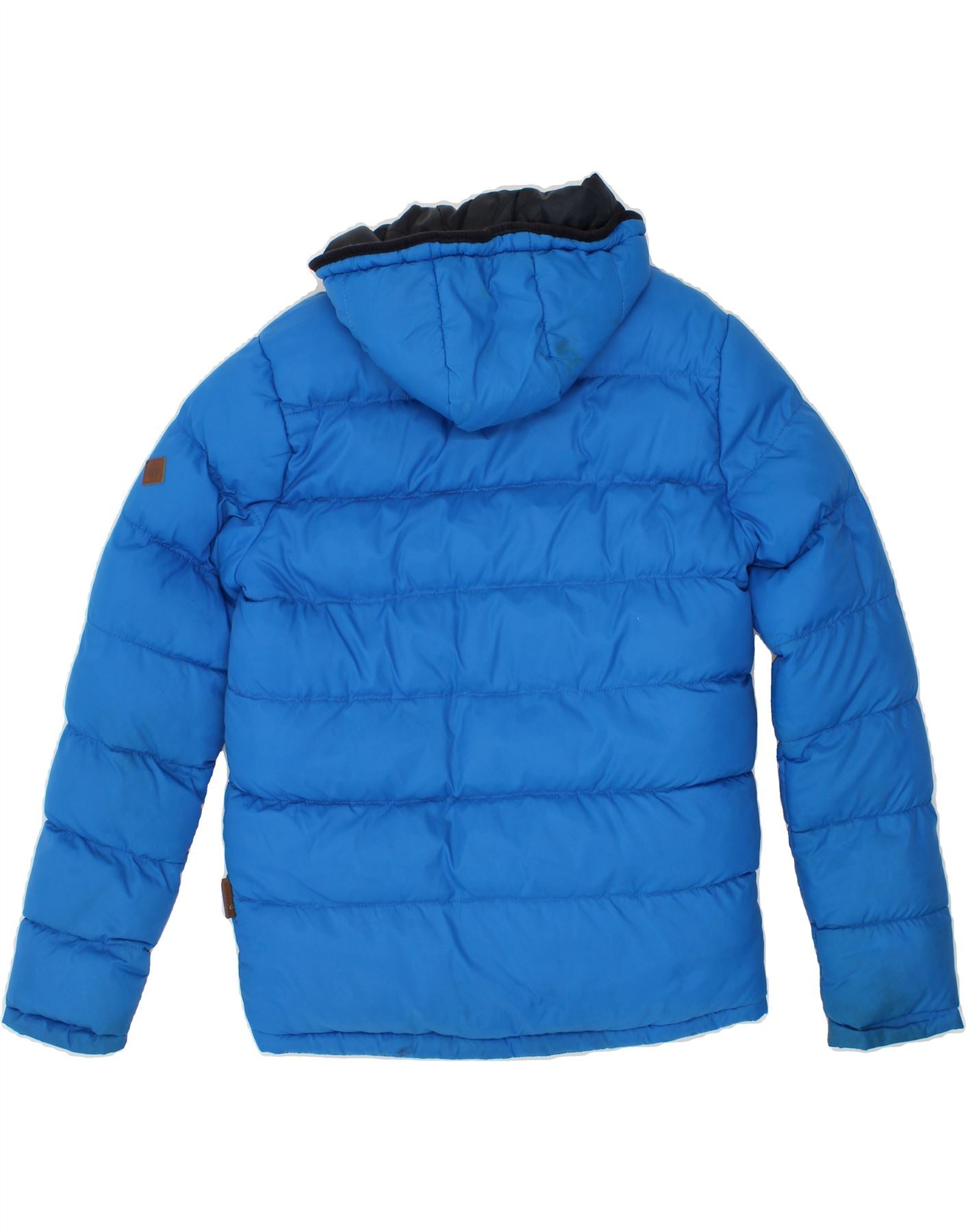 BELLFIELD Mens Hooded Padded Jacket UK 38 Medium Blue Nylon Vintage Bellfield and Second-Hand Bellfield from Messina Hembry