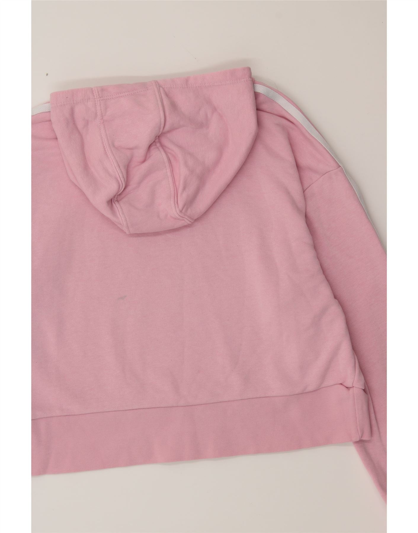 ADIDAS Girls Graphic Hoodie Jumper 13-14 Years Pink Cotton Vintage Adidas and Second-Hand Adidas from Messina Hembry