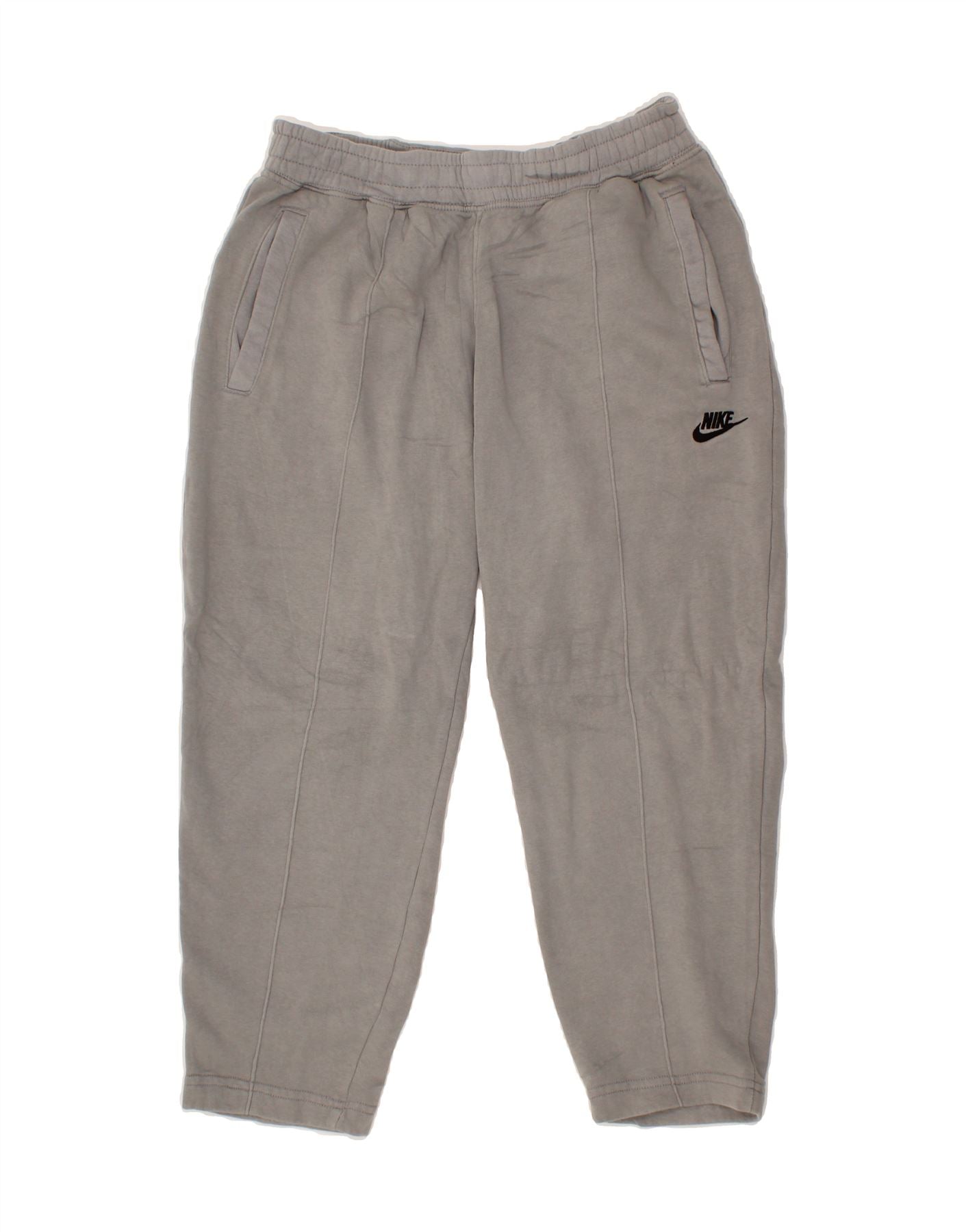 NIKE Womens Tracksuit Trousers Joggers UK 12 Medium Grey Cotton Vintage Nike and Second-Hand Nike from Messina Hembry