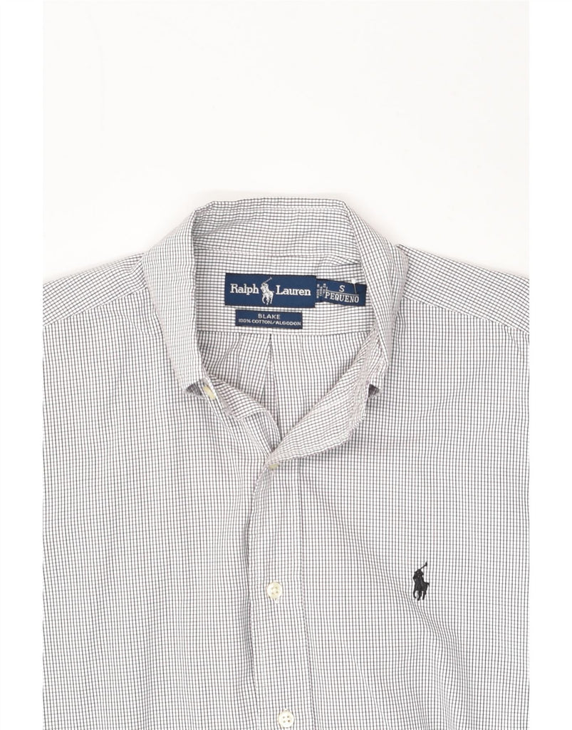 RALPH LAUREN Mens Blake Relaxed Fit Shirt Small Grey Check Cotton | Vintage Ralph Lauren | Thrift | Second-Hand Ralph Lauren | Used Clothing | Messina Hembry 