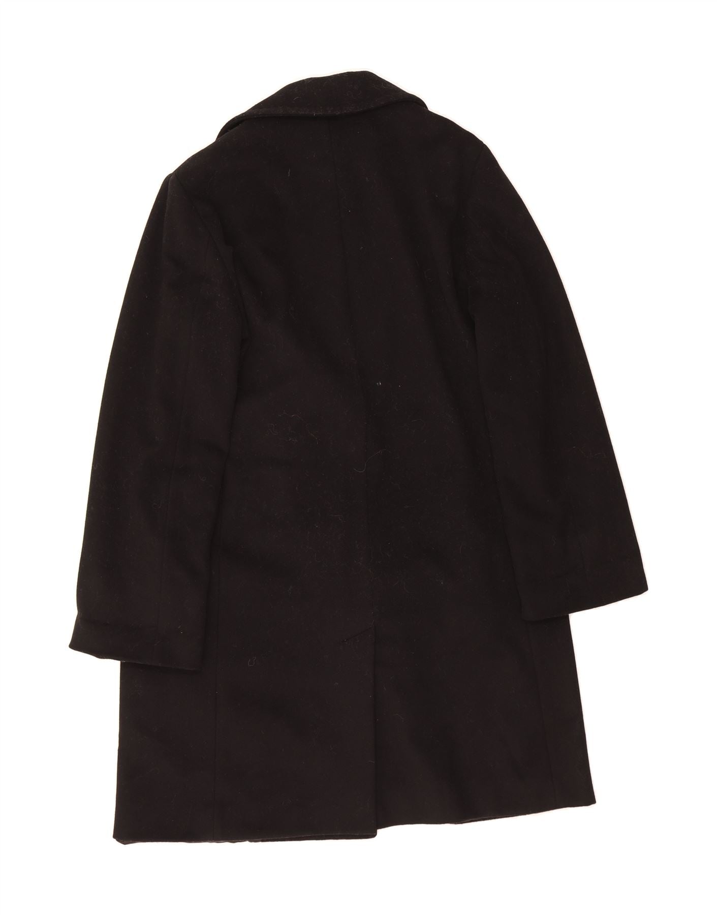 MARELLA Womens Overcoat UK 16 Large Black Wool Vintage Marella and Second-Hand Marella from Messina Hembry
