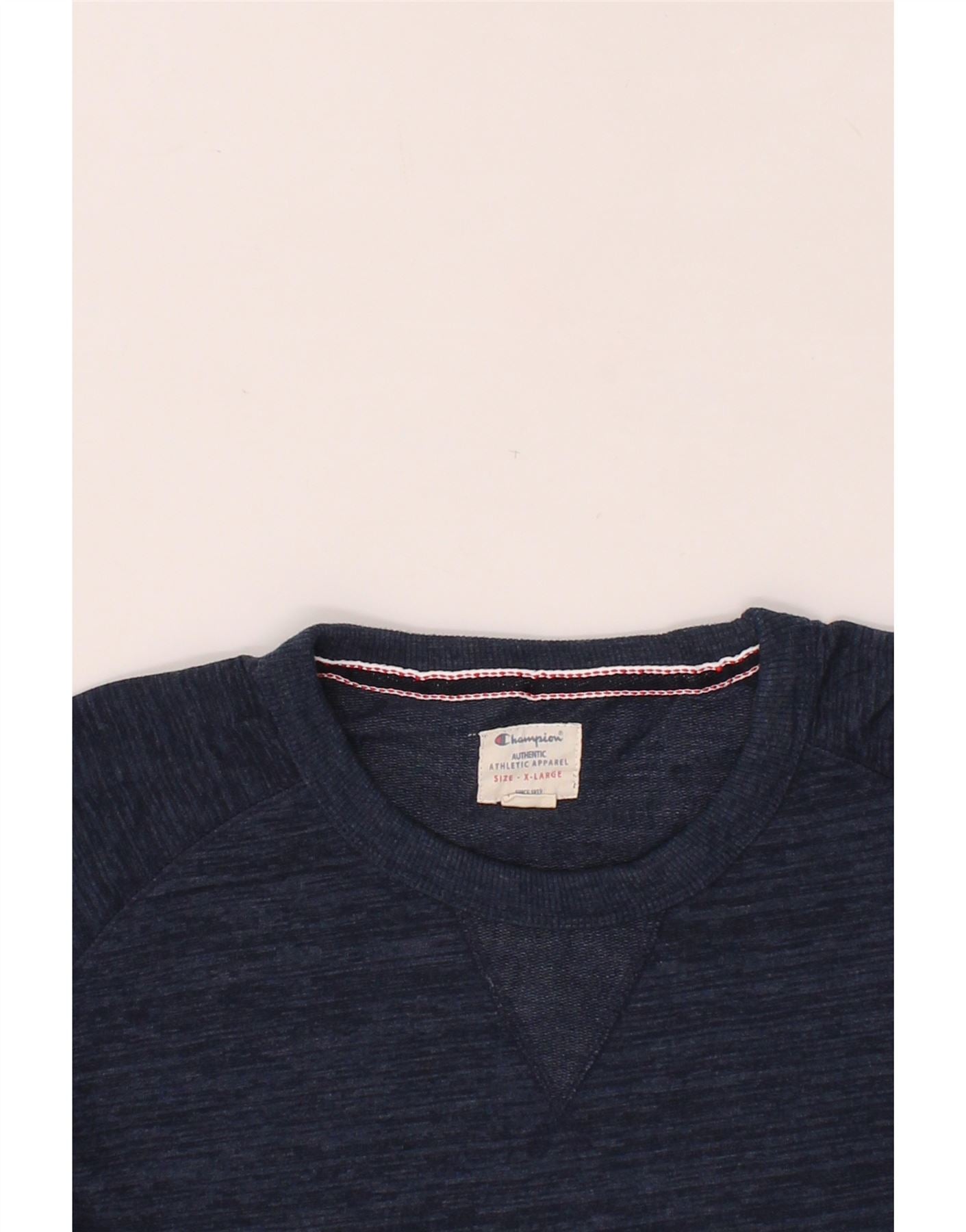 CHAMPION Mens Sweatshirt Jumper XL Navy Blue Flecked Cotton Vintage Champion and Second-Hand Champion from Messina Hembry