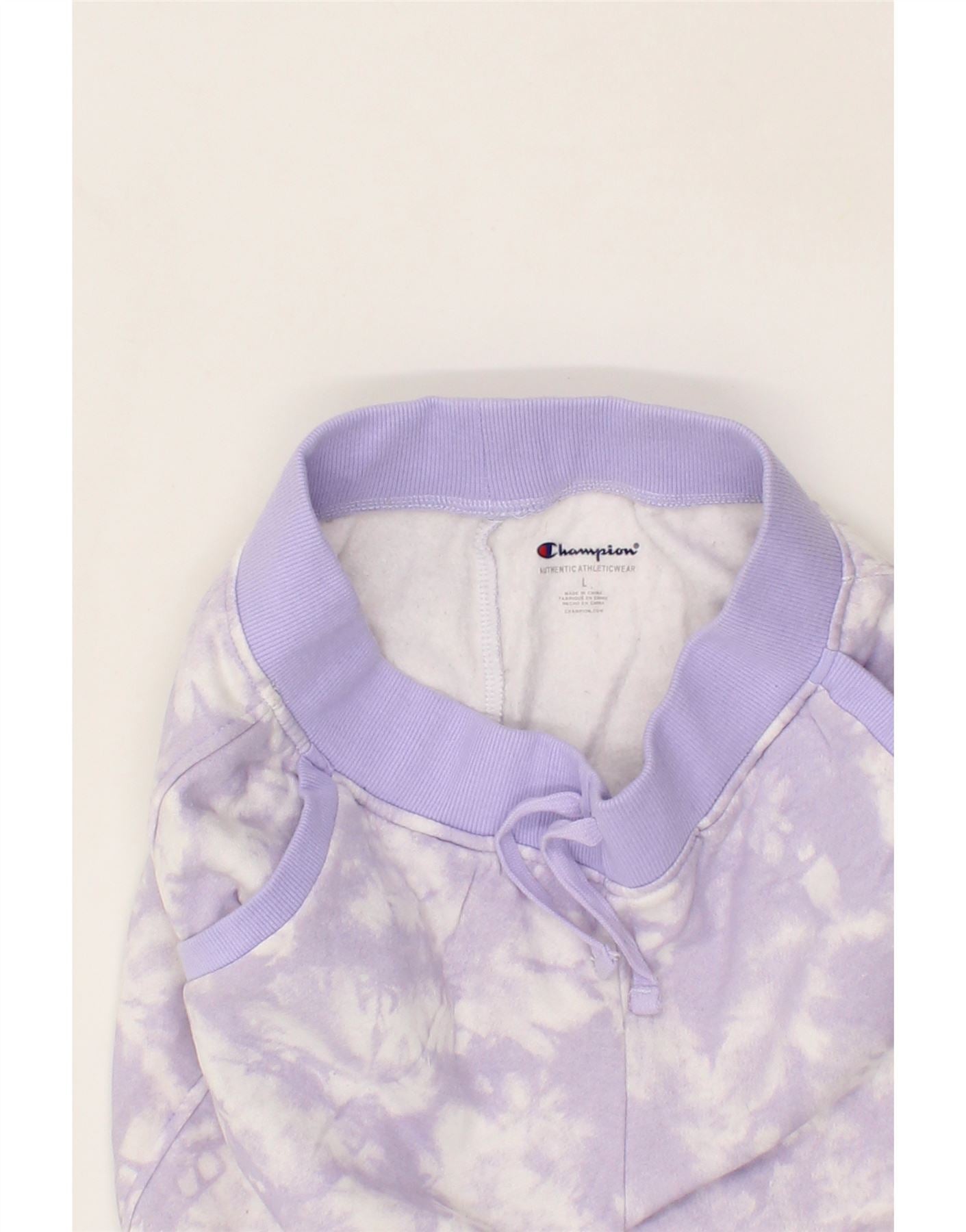 CHAMPION Girls Tracksuit Trousers Joggers 11-12 Years Large Purple Tie Dye Vintage Champion and Second-Hand Champion from Messina Hembry