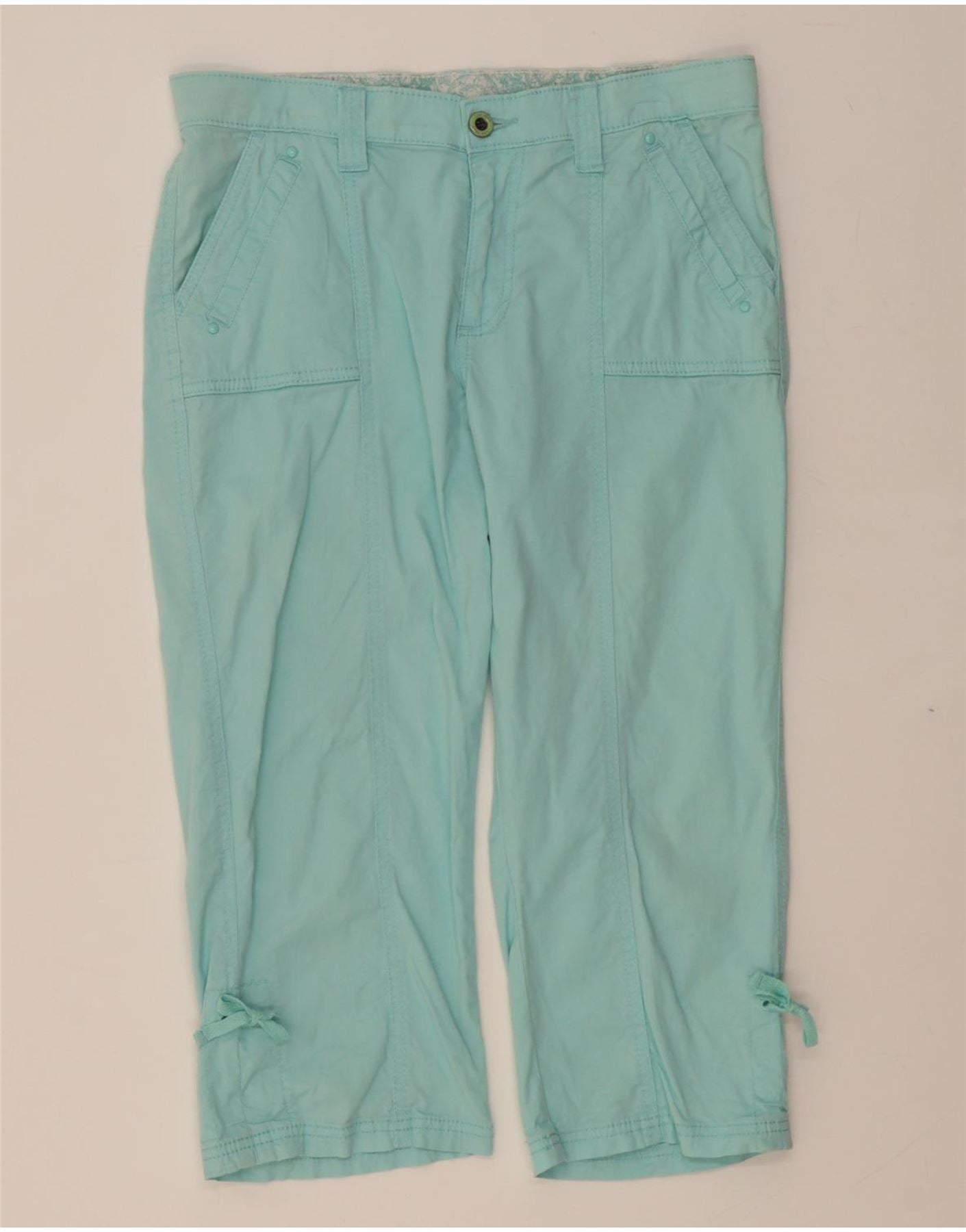 LEE Womens Straight Capri Trousers US 8 Medium W31 L20 Blue Cotton Vintage Lee and Second-Hand Lee from Messina Hembry