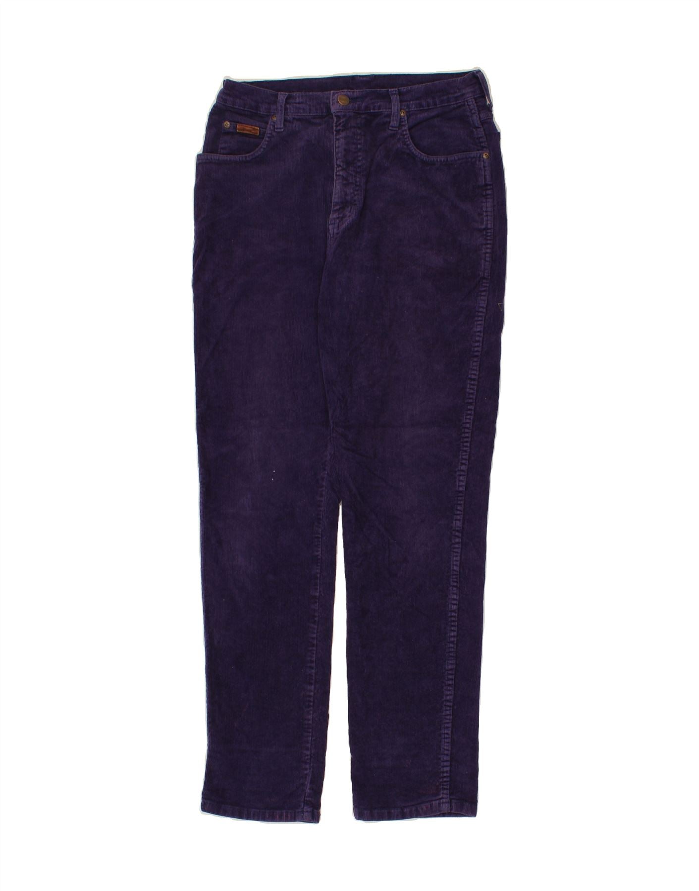 WRANGLER Womens Slim Corduroy Trousers W30 L29 Purple Vintage Wrangler and Second-Hand Wrangler from Messina Hembry