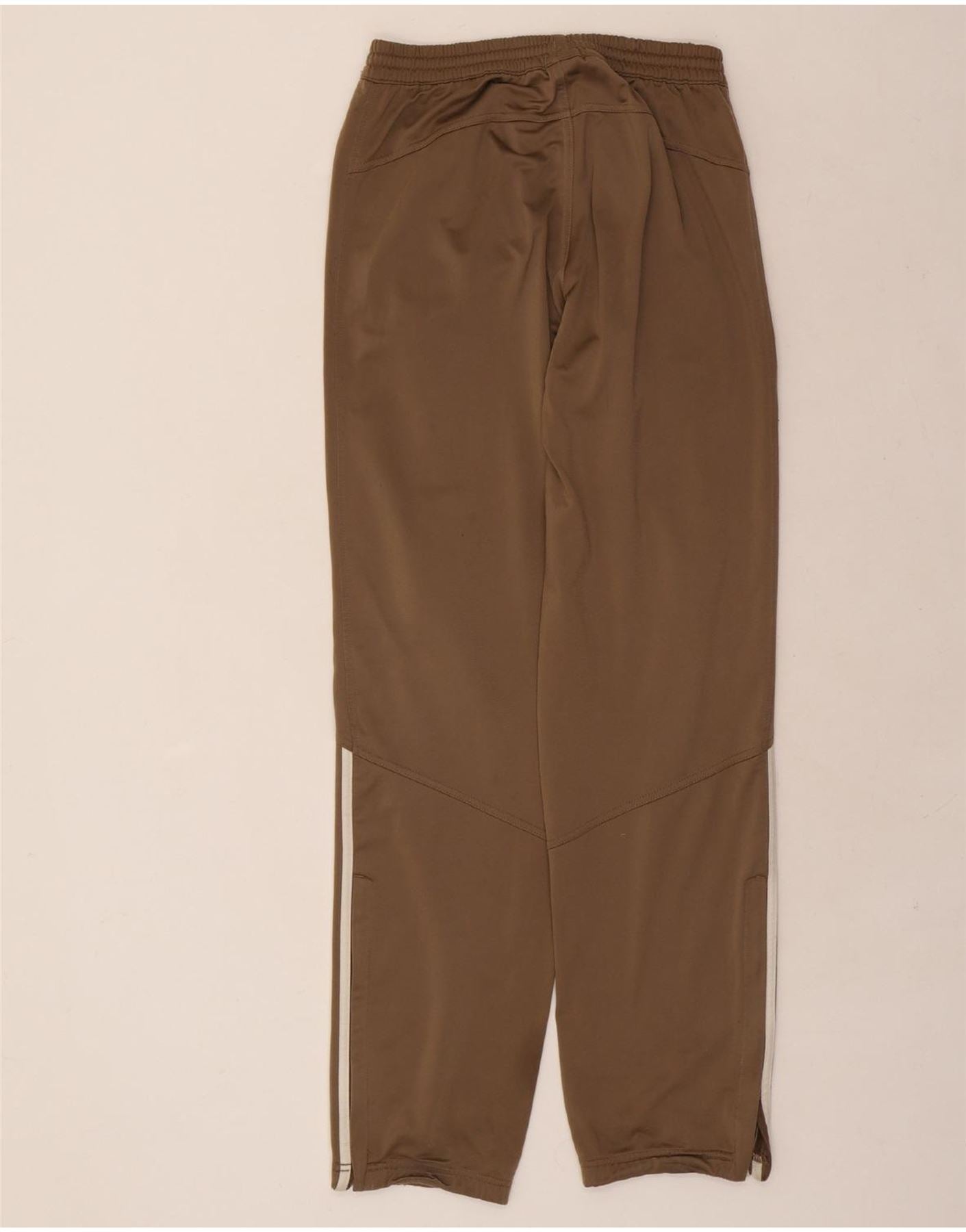 ADIDAS Boys Tracksuit Trousers Joggers 15-16 Years Brown Polyester Vintage Adidas and Second-Hand Adidas from Messina Hembry