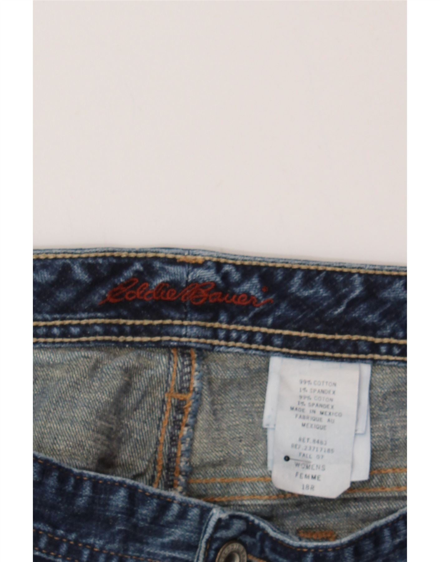 EDDIE BAUER Womens Capri Jeans US 18 2XL W40 L20 Blue Cotton Vintage Eddie Bauer and Second-Hand Eddie Bauer from Messina Hembry