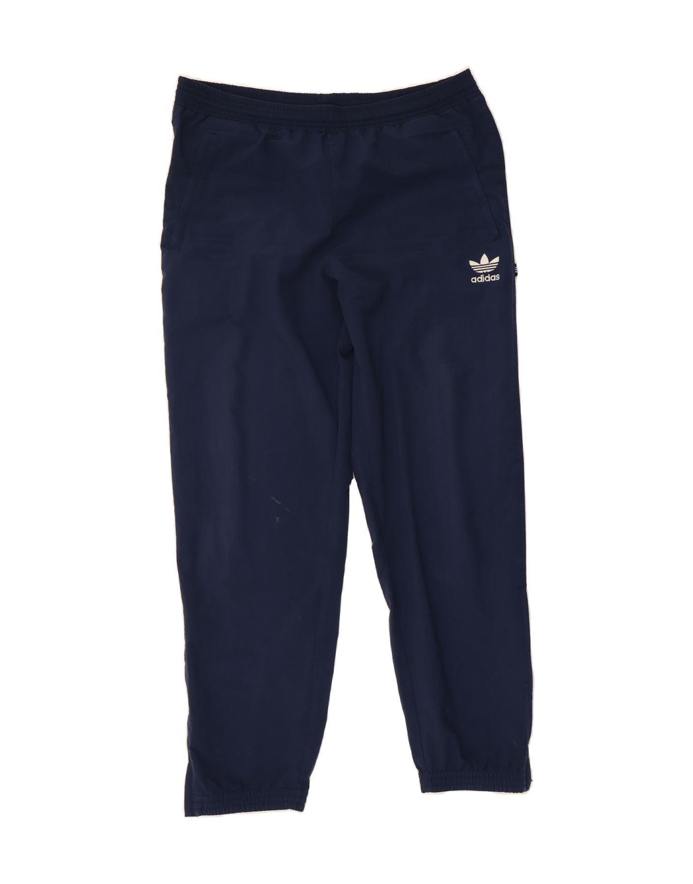ADIDAS Mens Tracksuit Trousers Joggers Large  Navy Blue Polyester Vintage Adidas and Second-Hand Adidas from Messina Hembry