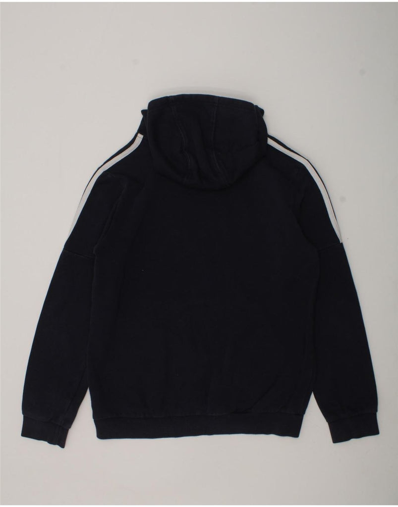ADIDAS Boys Graphic Hoodie Jumper 11-12 Years Navy Blue Cotton | Vintage Adidas | Thrift | Second-Hand Adidas | Used Clothing | Messina Hembry 
