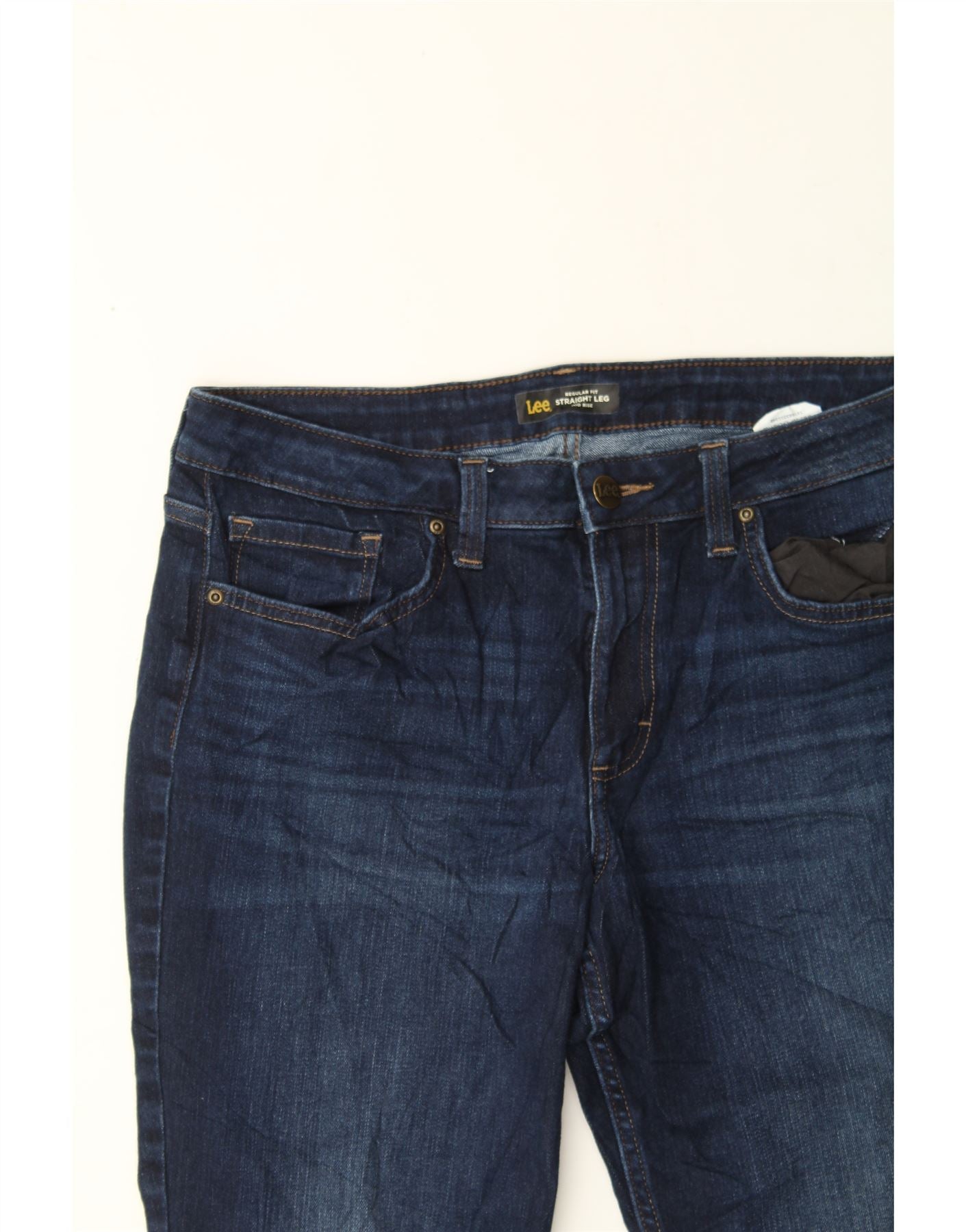 LEE Womens Mid Rise Regular Fit Capri Jeans US 12 Large W34 L20 Blue Vintage Lee and Second-Hand Lee from Messina Hembry