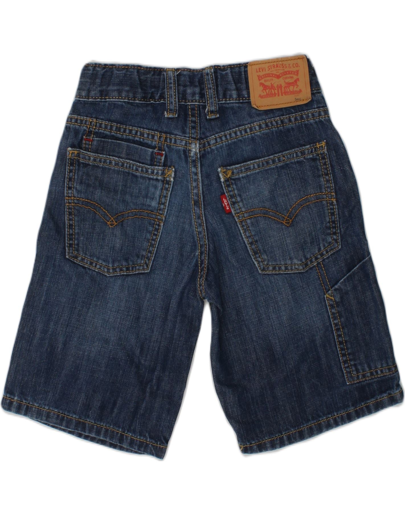 LEVI'S Boys Denim Shorts 4-5 Years W22 Navy Blue Cotton | Vintage Levi's | Thrift | Second-Hand Levi's | Used Clothing | Messina Hembry