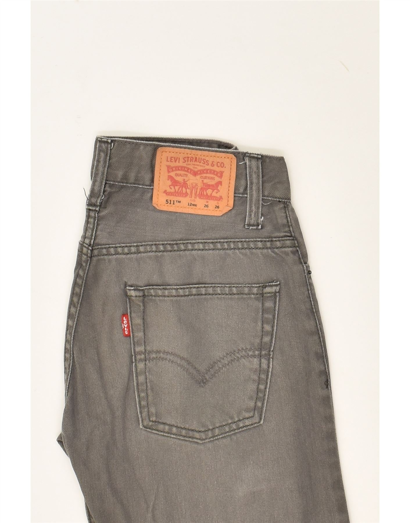 LEVI'S Boys 511 Slim Jeans 11-12 Years W26 L26 Grey Cotton | Vintage Levi's | Thrift | Second-Hand Levi's | Used Clothing | Messina Hembry