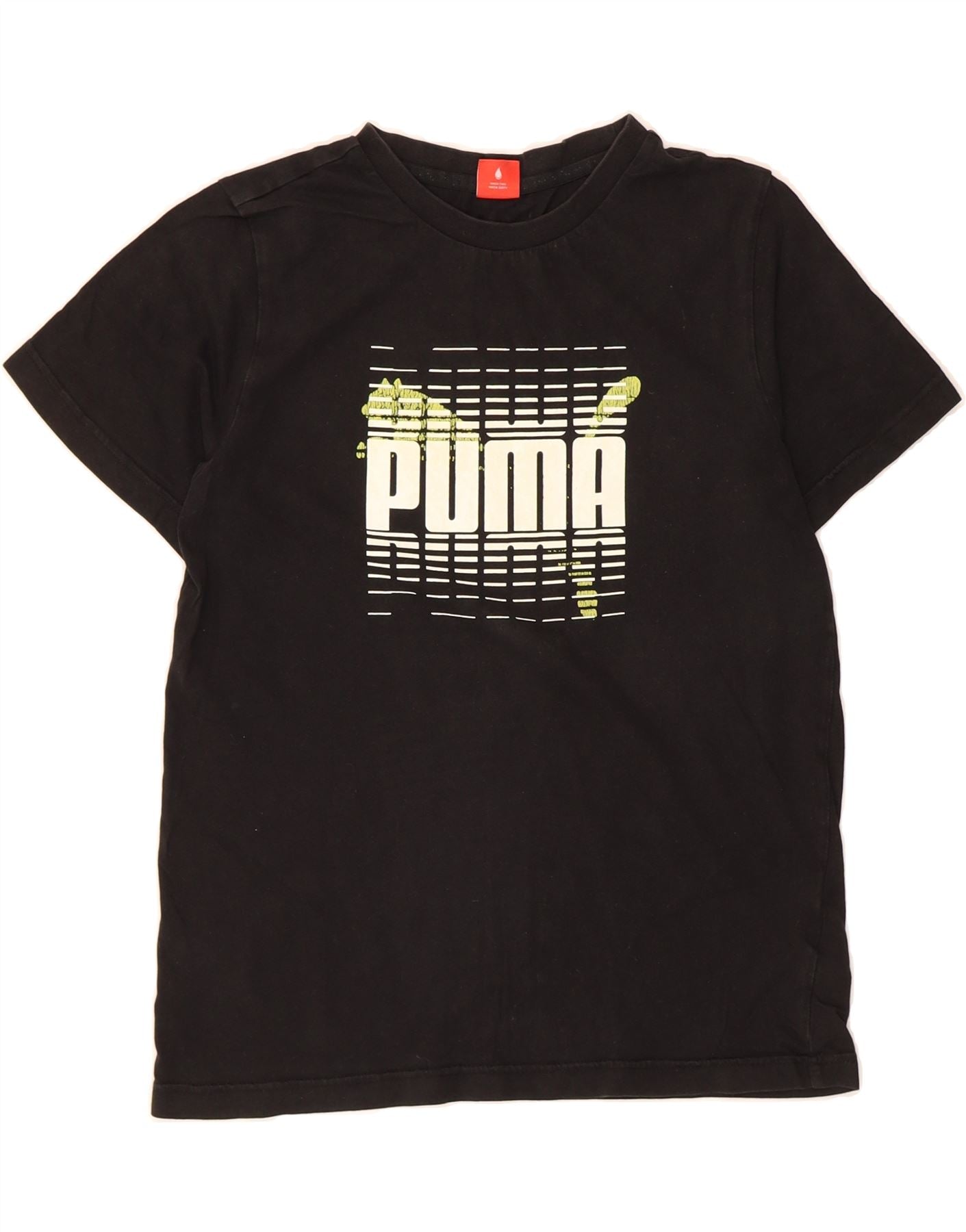 PUMA Boys Graphic T-Shirt Top 13-14 Years  Black Cotton Vintage Puma and Second-Hand Puma from Messina Hembry