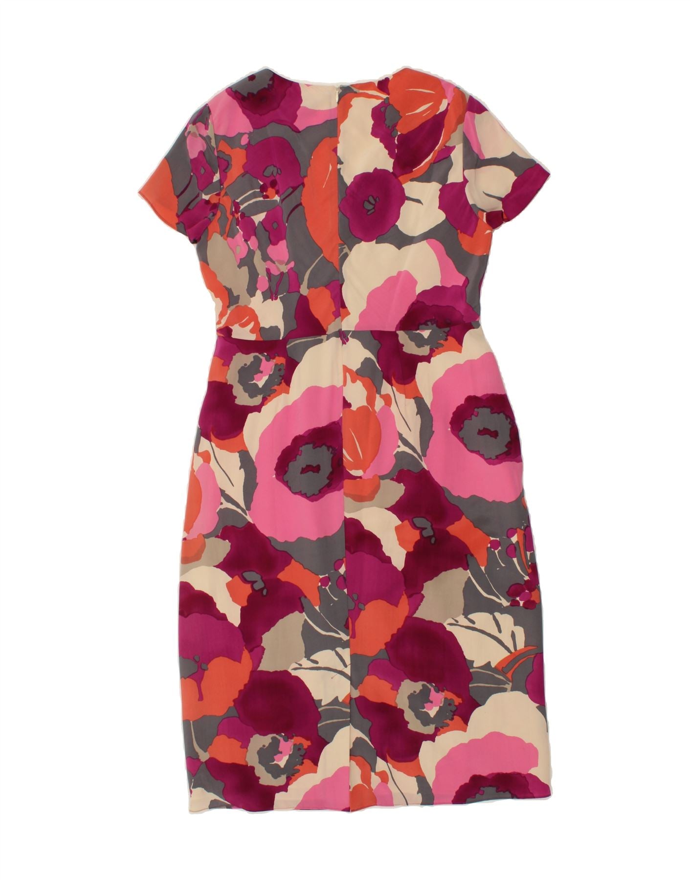 FENN WRIGHT MANSON Womens Sheath Dress UK 14 Large Multicoloured Floral Vintage Fenn Wright Manson and Second-Hand Fenn Wright Manson from Messina Hembry