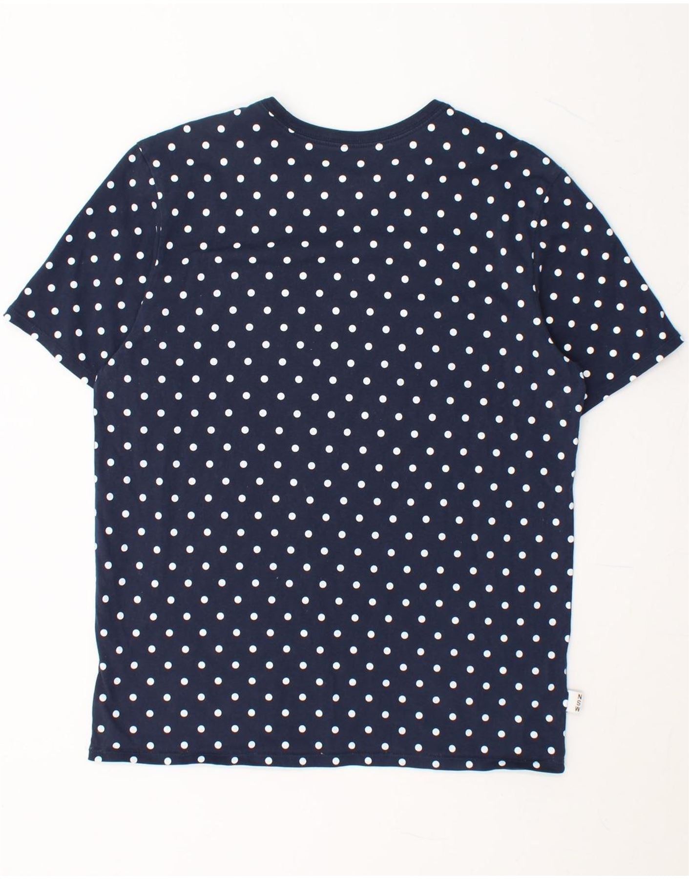 NIKE Mens Graphic T-Shirt Top Large Navy Blue Polka Dot Cotton Vintage Nike and Second-Hand Nike from Messina Hembry