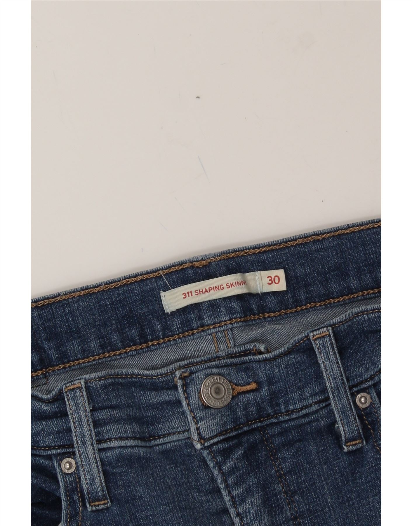 LEVI'S Womens 311 Shaping Skinny Jeans W30 L30 Blue Cotton Vintage Levi's and Second-Hand Levi's from Messina Hembry